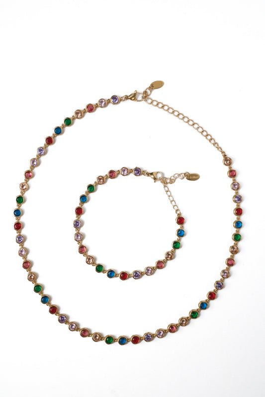 Color Me Golden 316L Stainless Steel Bracelet and Necklace Duo-pre order