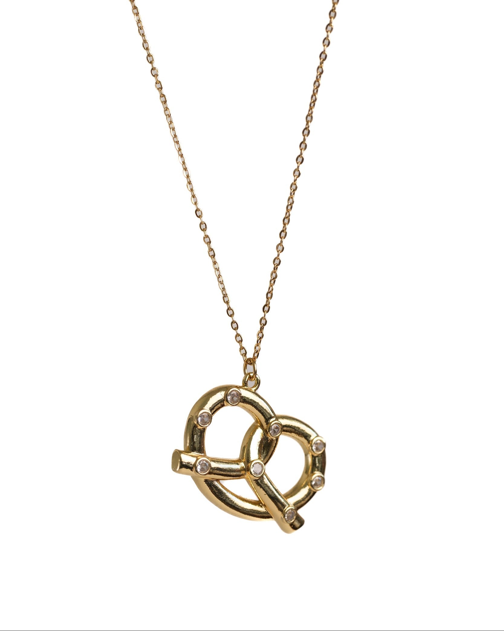 Dont Get it Twisted Stainless Pretzel Necklace