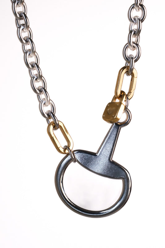 Fortuna Horse Bit 316L Stainless Steel Statement Necklace