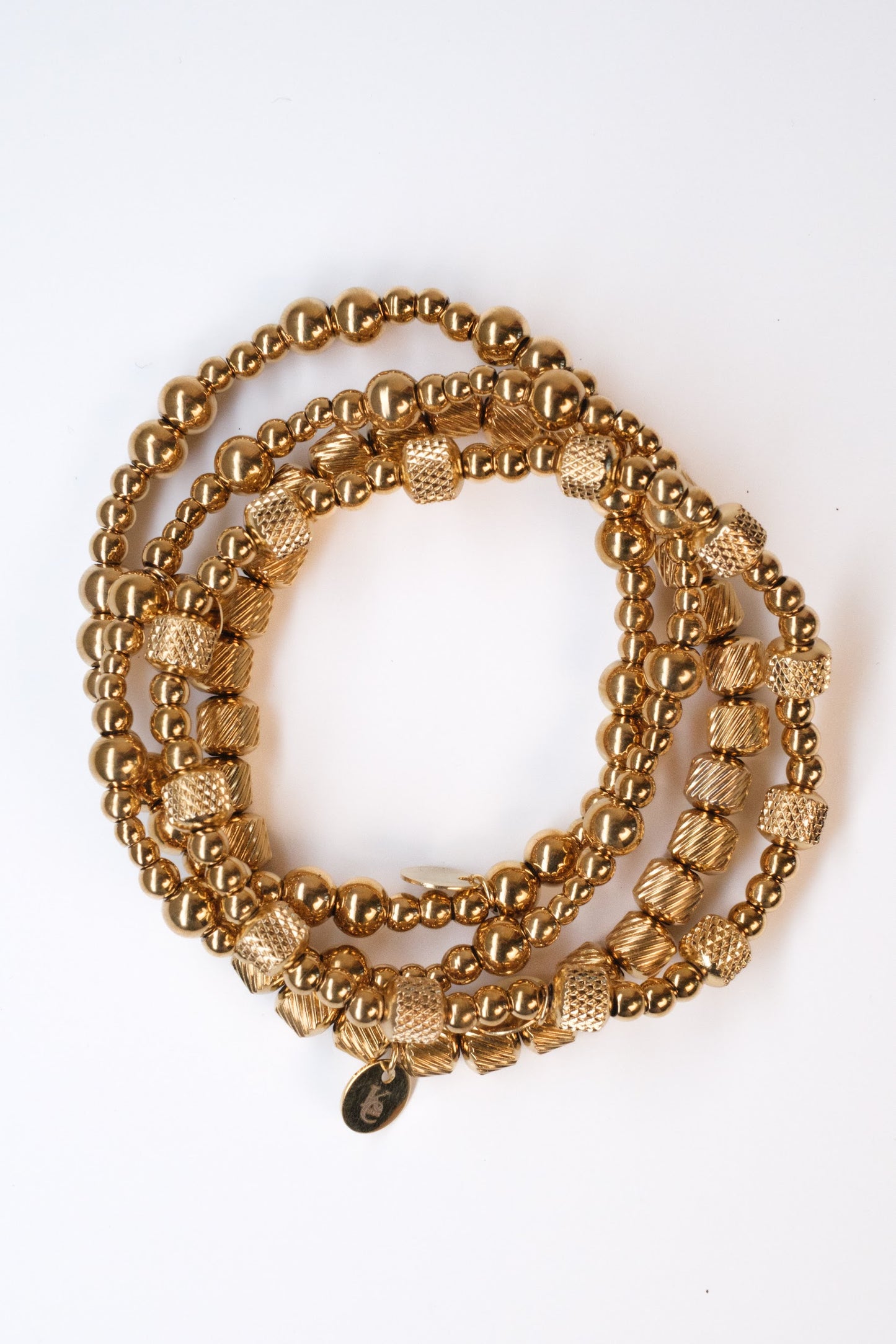 Golden Favor 316L Stainless Steel 4 Piece Bracelet Stack