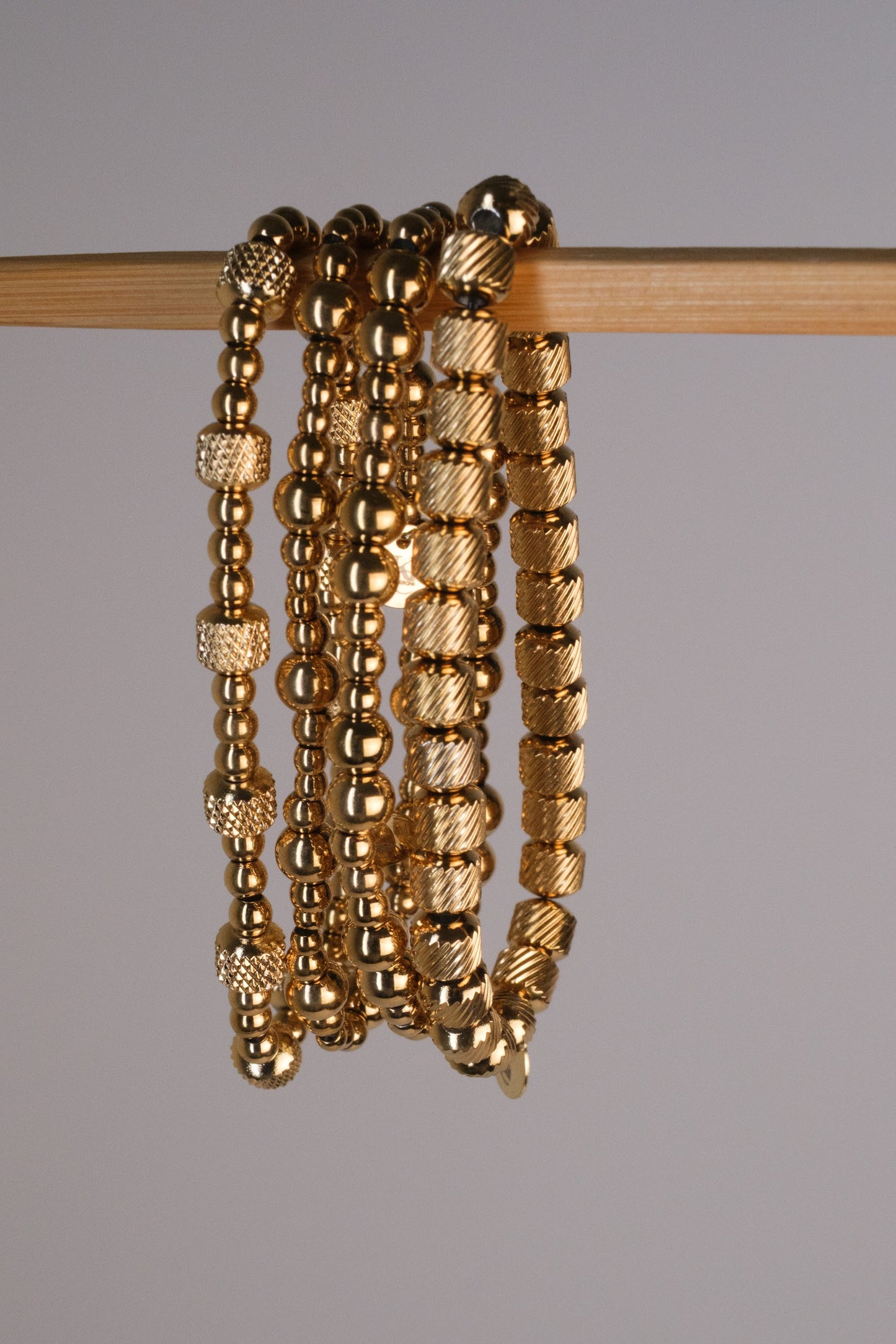 Golden Favor 316L Stainless Steel 4 Piece Bracelet Stack