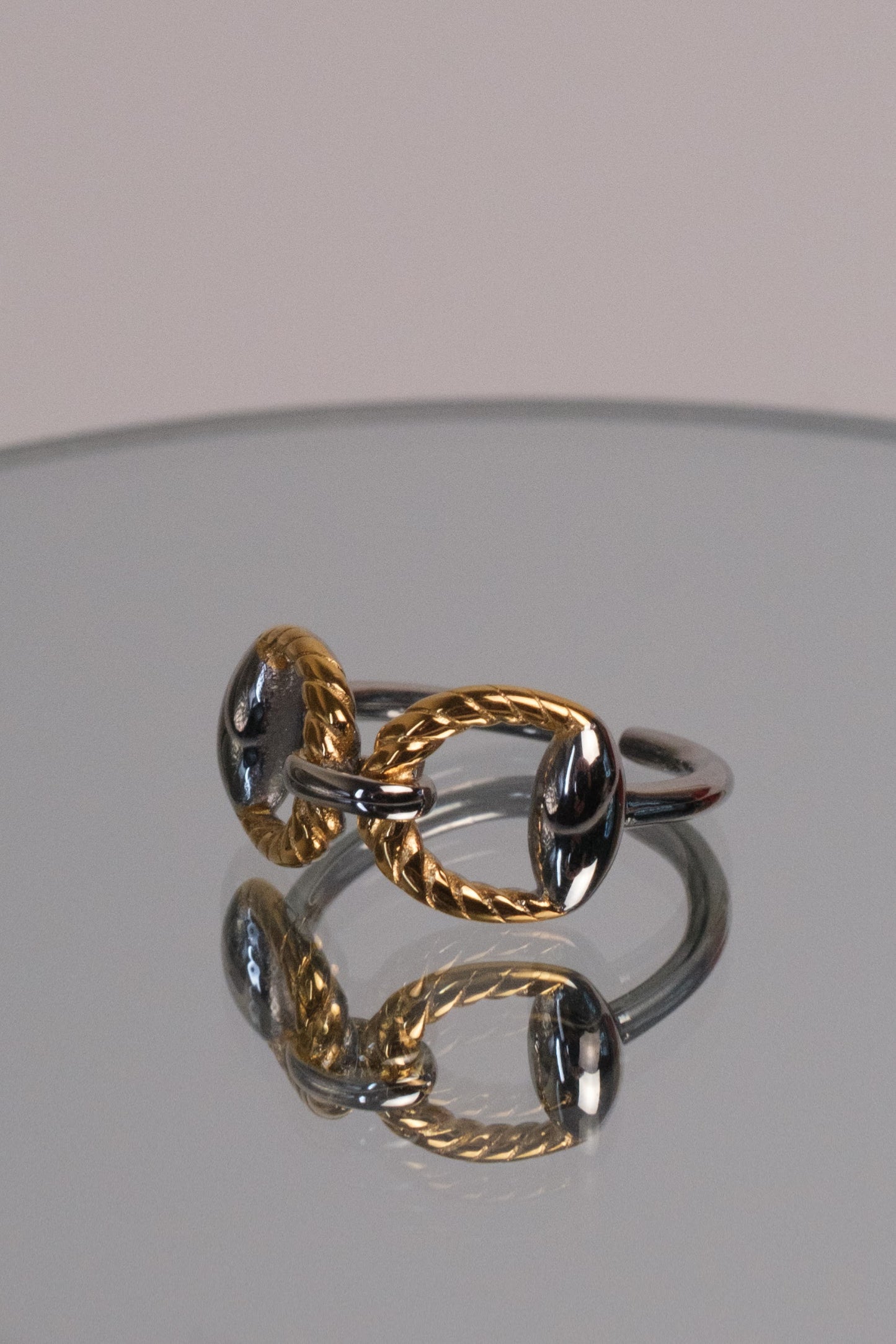 The Upper Hand Horse Bit 316L Stainless Steel Adjustable Ring