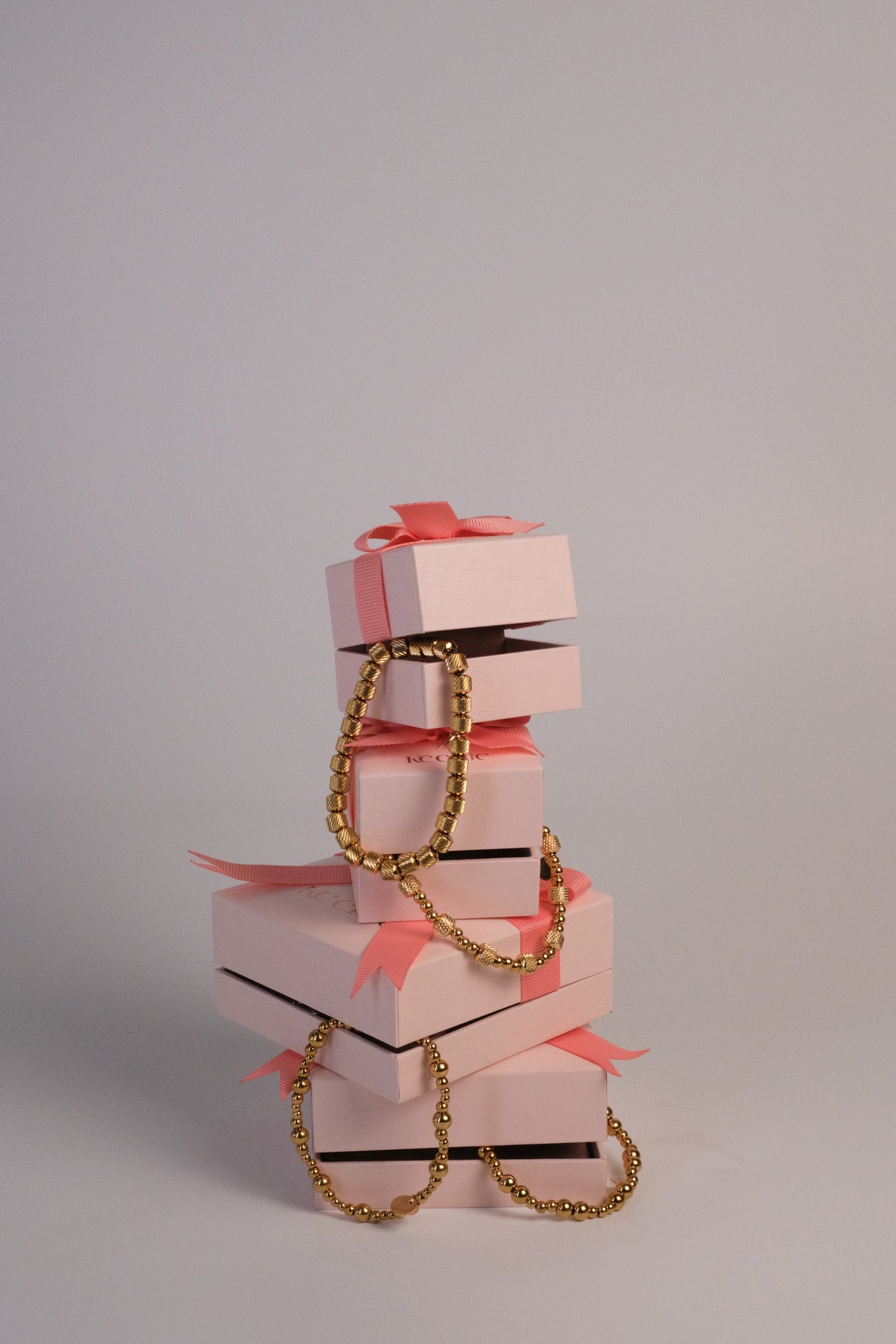 Golden Favor 316L Stainless Steel 4 Piece Bracelet Stack