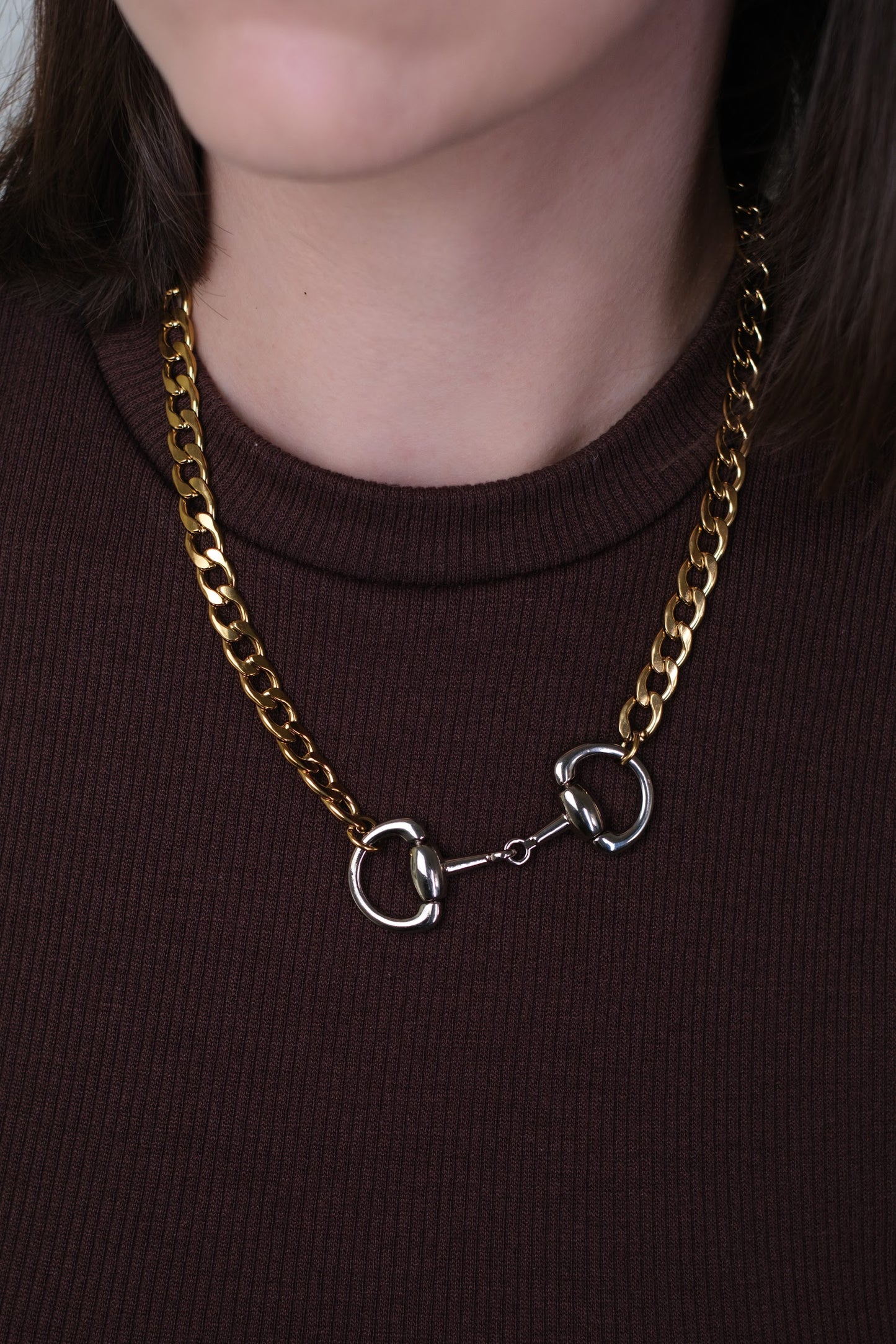 Hold The Reins Horse Bit 316L Stainless Steel Necklace