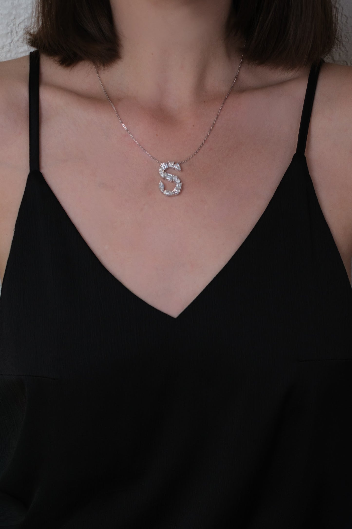 The Signature Initial .925 Sterling Silver Moissanite Necklace