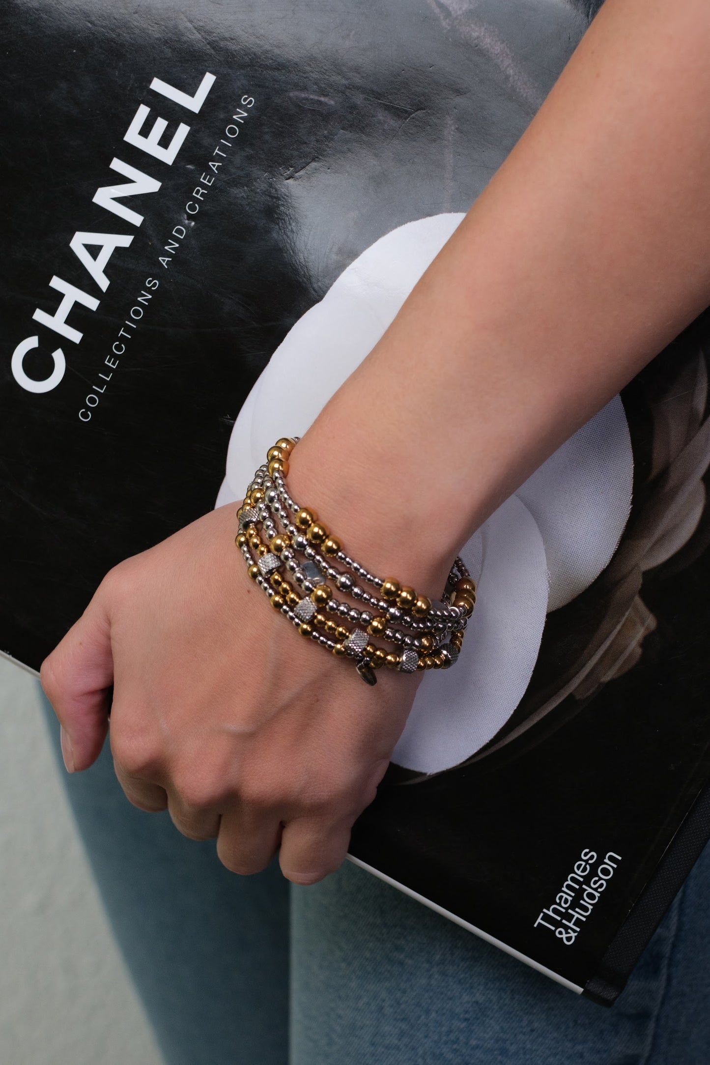 Even Odds Mixed Metal 316L Stainless Steel 5 Piece Bracelet Stack