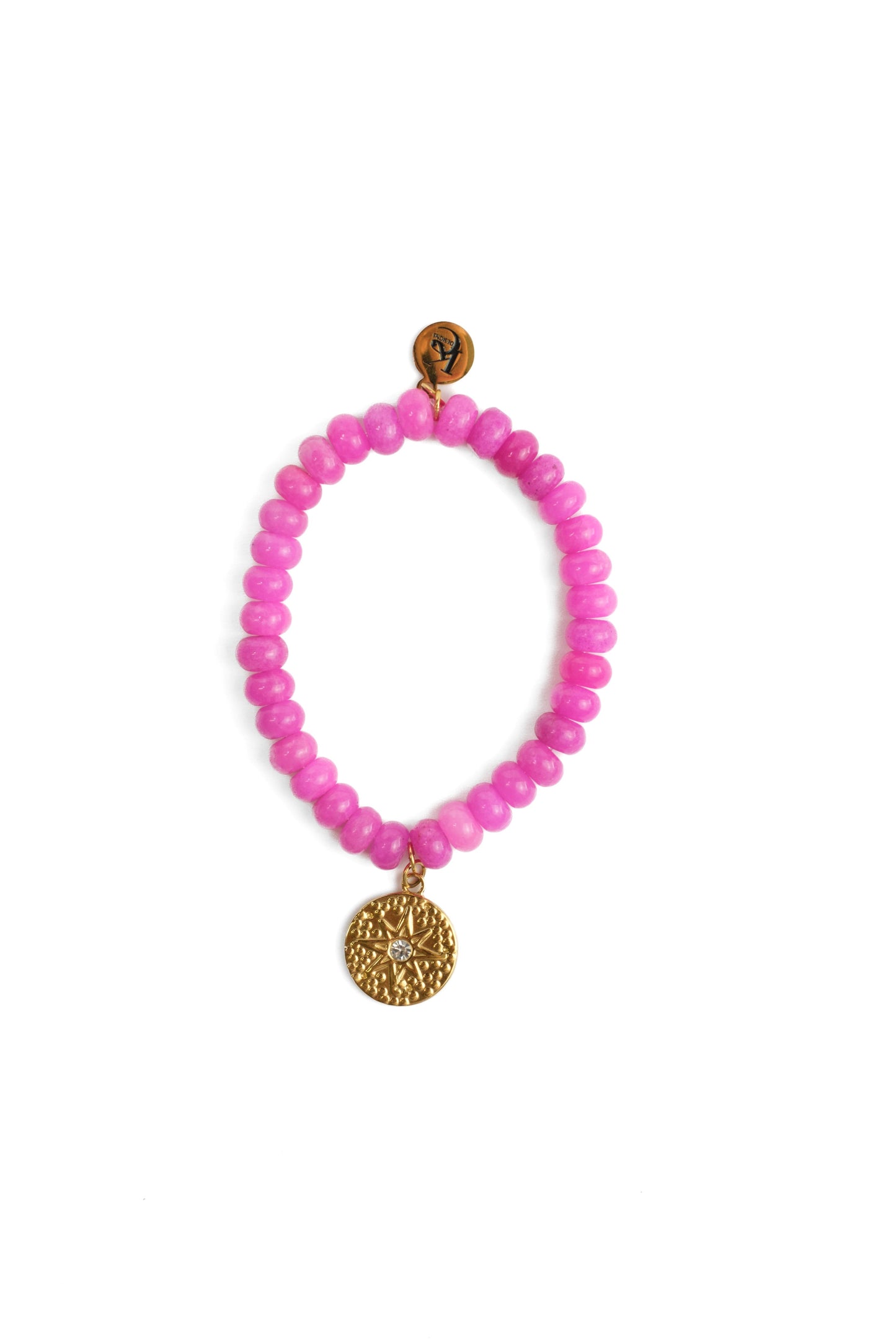 Pink Sands Natural Stone and Swarovski 4 Piece Bracelet Stack