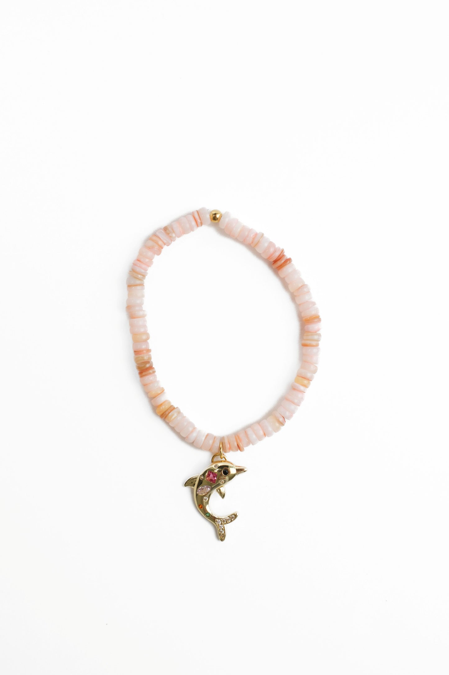 Pink Sands Natural Stone and Swarovski 4 Piece Bracelet Stack