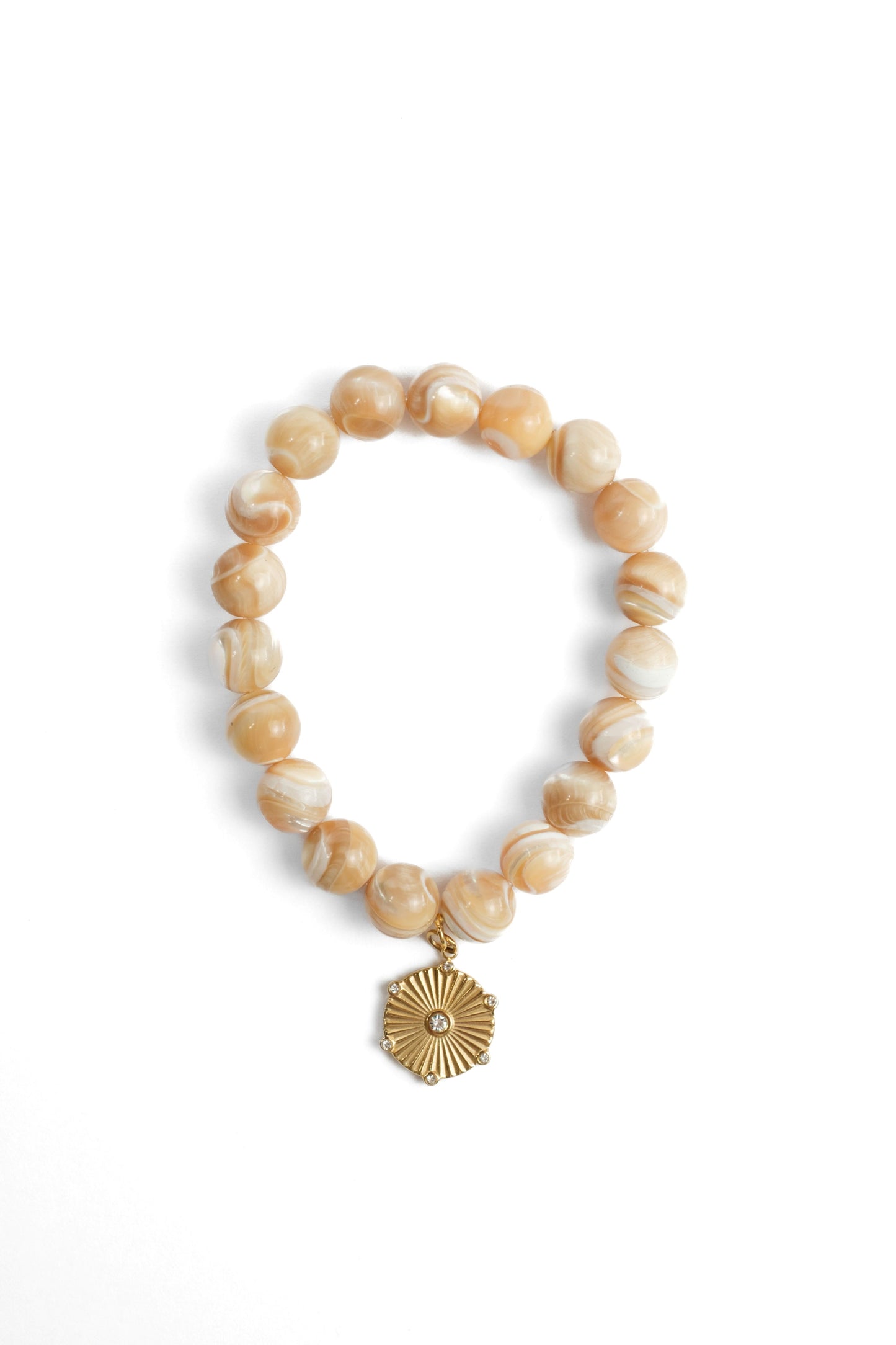 Coastal Latte Natural Stone 3 Piece Bracelet Stack