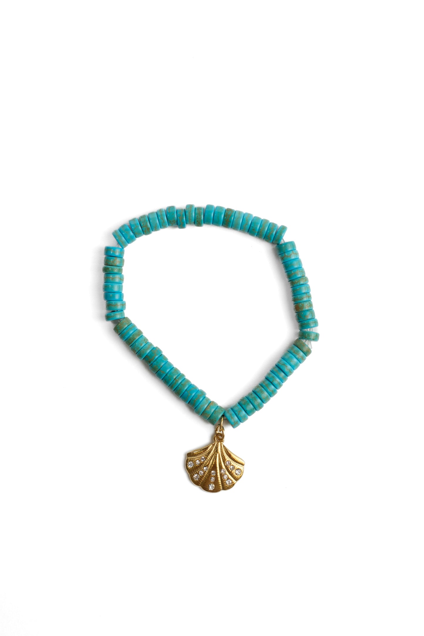 Seabreeze Natural Stone and Swarovski 5 Piece Bracelet Stack