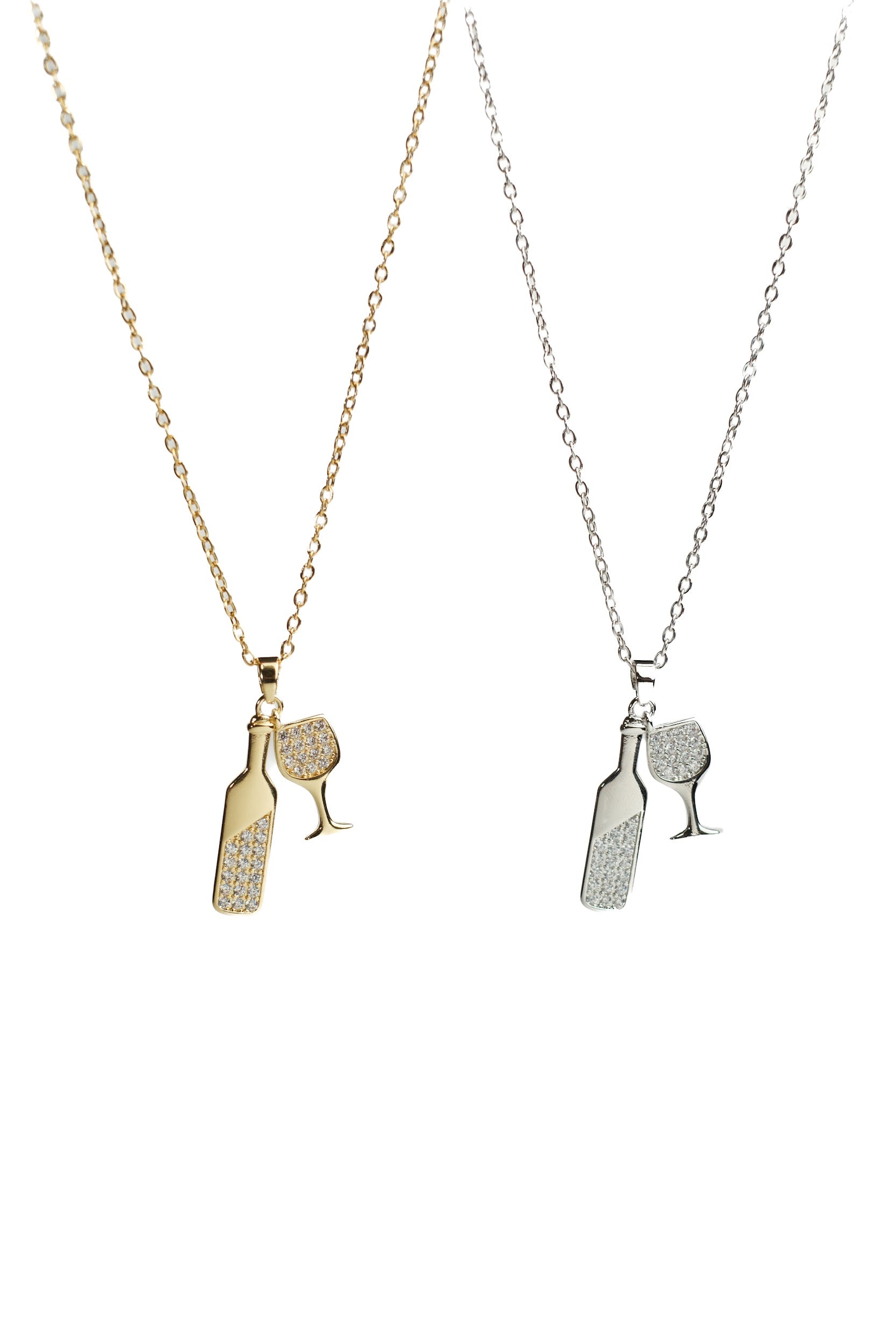 Social Hour Stainless Steel Crystal Necklace