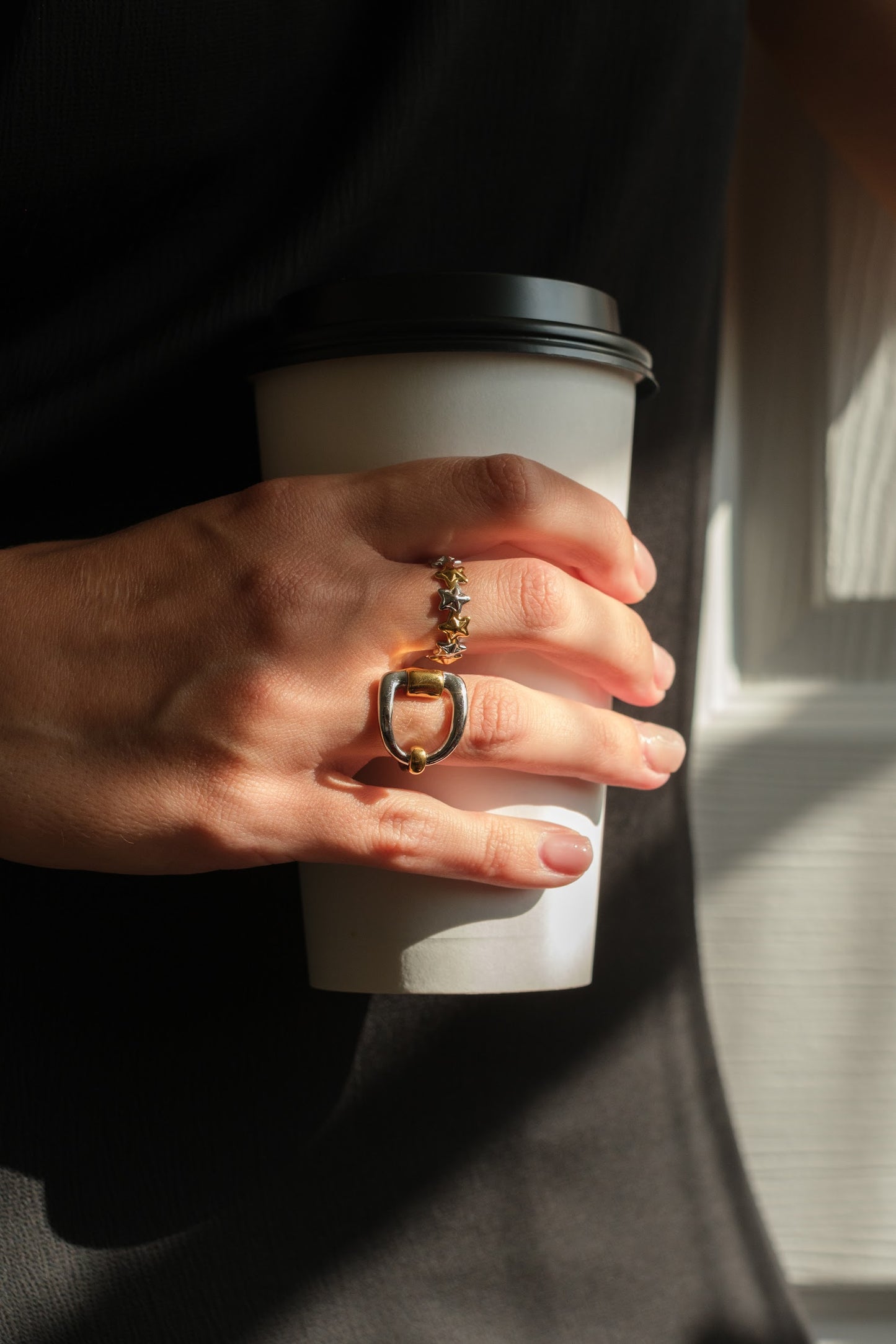 Lucky Charm Stack 316L Stainless Steel Adjustable Rings