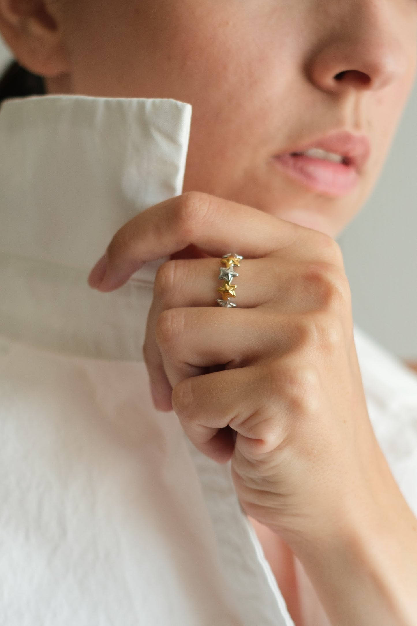 Lucky Charm Stack 316L Stainless Steel Adjustable Rings