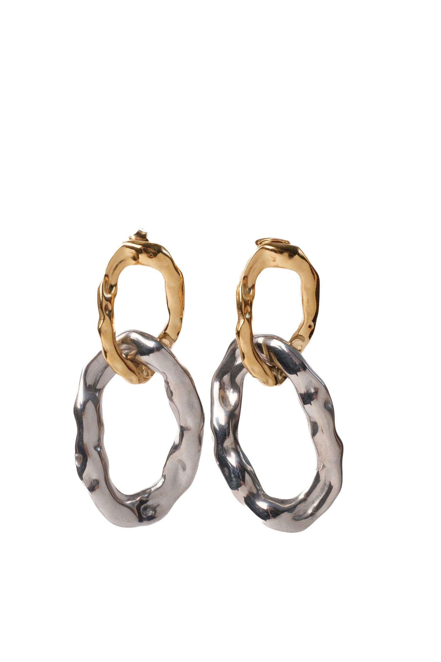 The Runway Link Two Tone 316L Stainless Steel Earrings