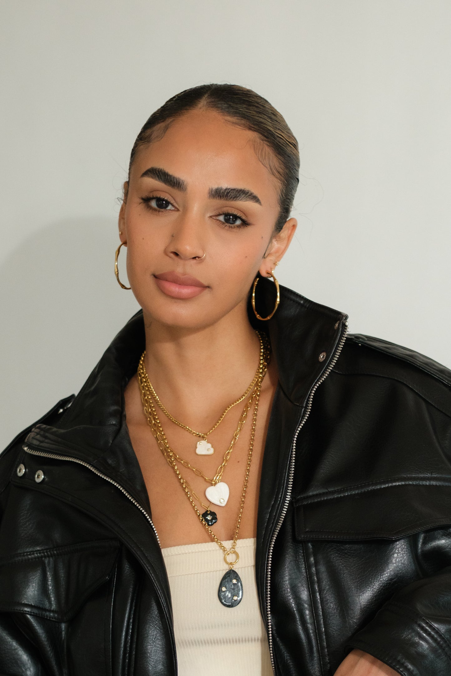 Wildflower Daydream Layering 316L Stainless Steel Necklace Set