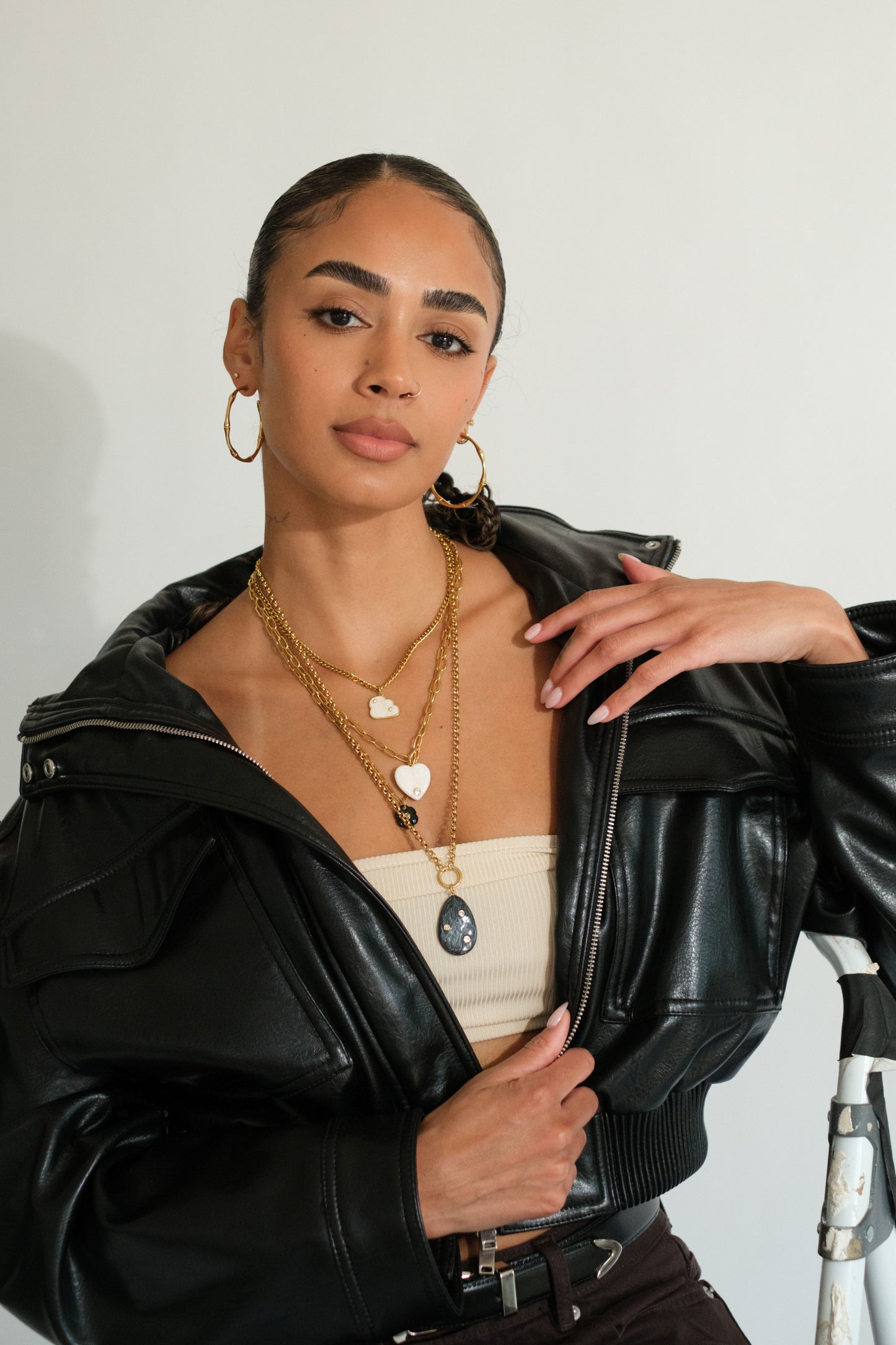 Wildflower Daydream Layering 316L Stainless Steel Necklace Set