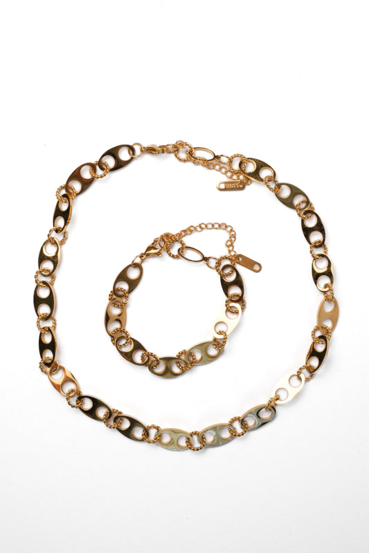 After Party 316L Stainless Steel Necklace + Bracelet Duo