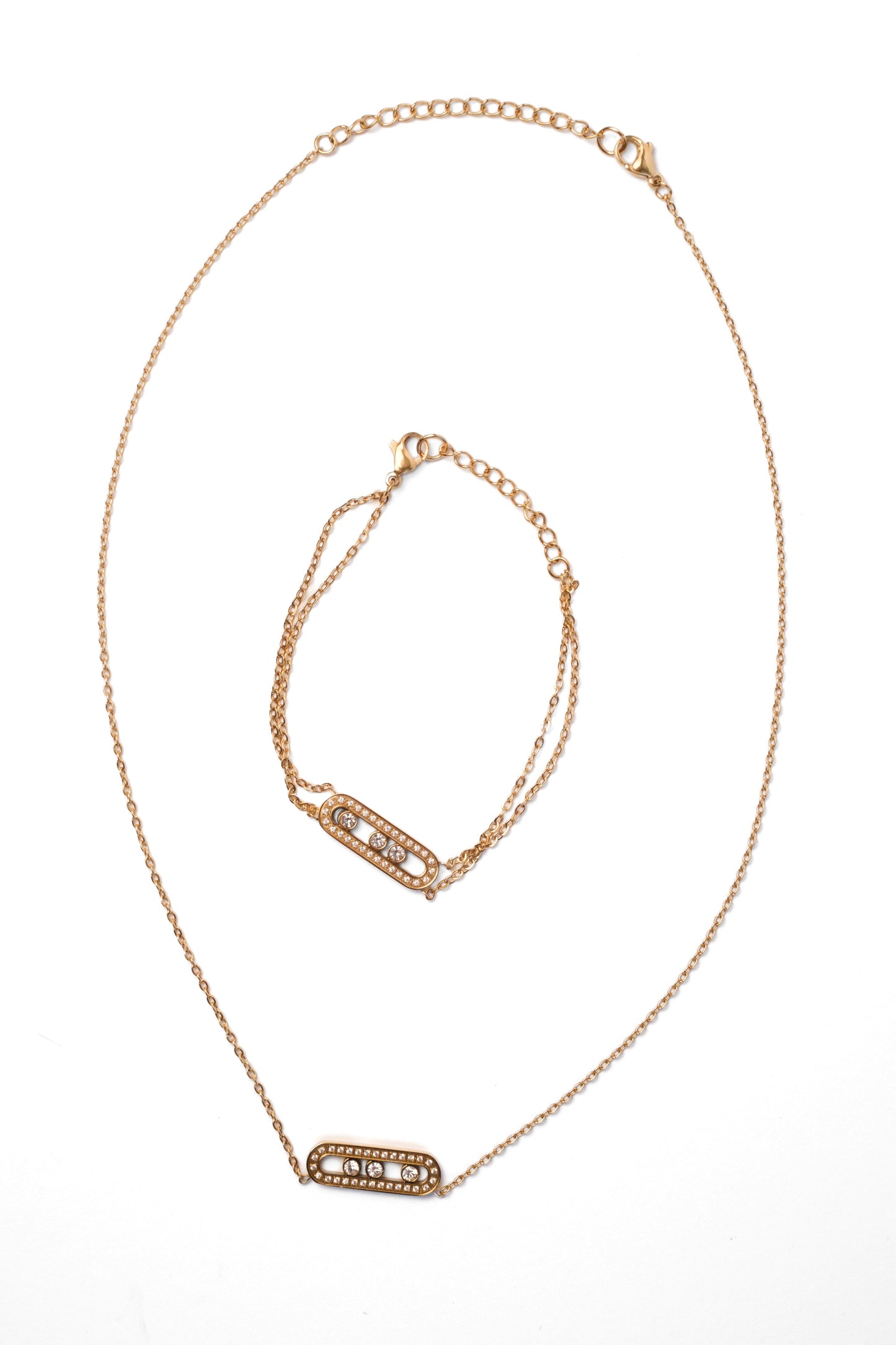 Monaco 316L Stainless Steel Necklace + Bracelet Duo