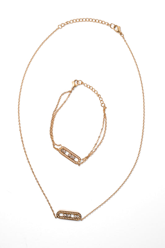 Monaco 316L Stainless Steel Necklace + Bracelet Duo