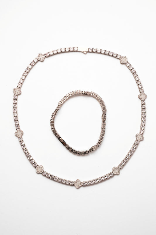 Clover Odette 316L Stainless Steel Necklace + Bracelet Duo - Pre-Order