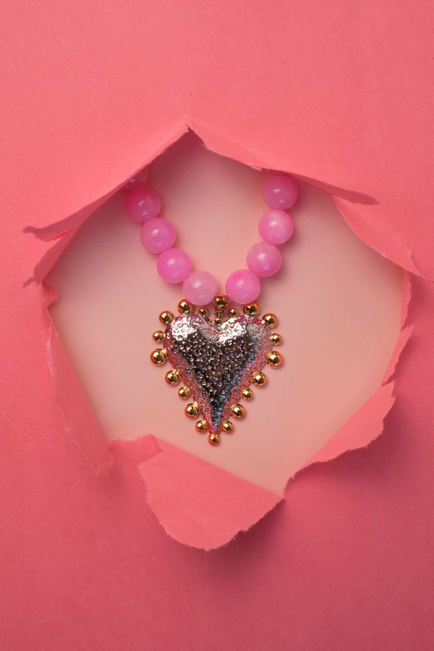 Dolce Heart Stone Natural Necklace