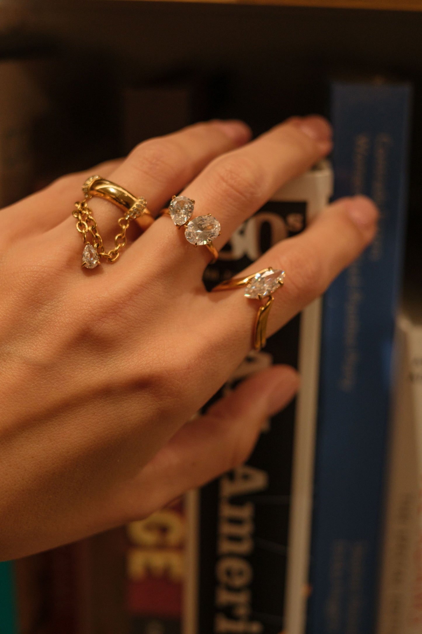 Fly Girl 316L Stainless Steel Crystal Ring