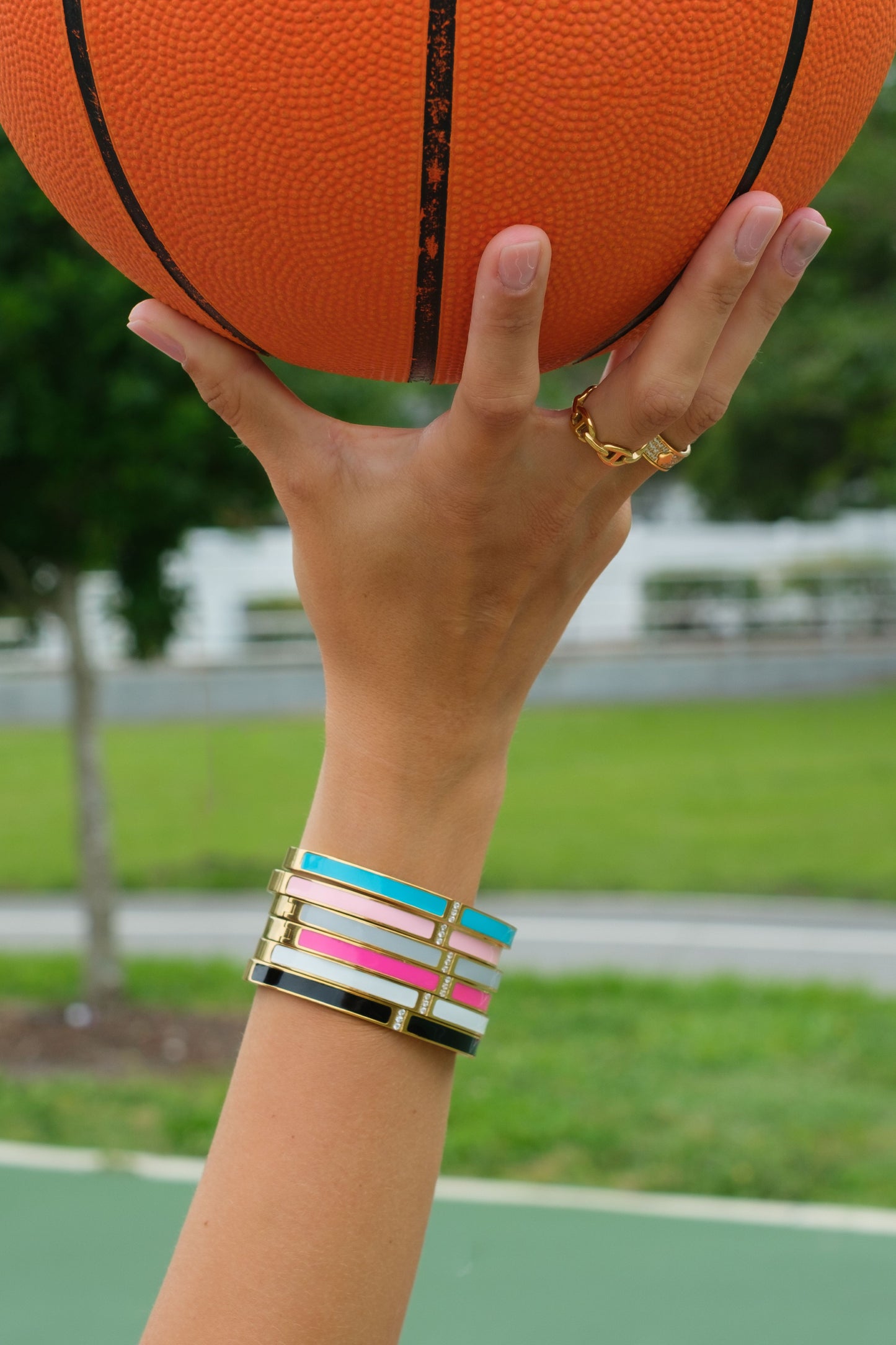 Aperol Please 316L Stainless Steel Bangle Stack