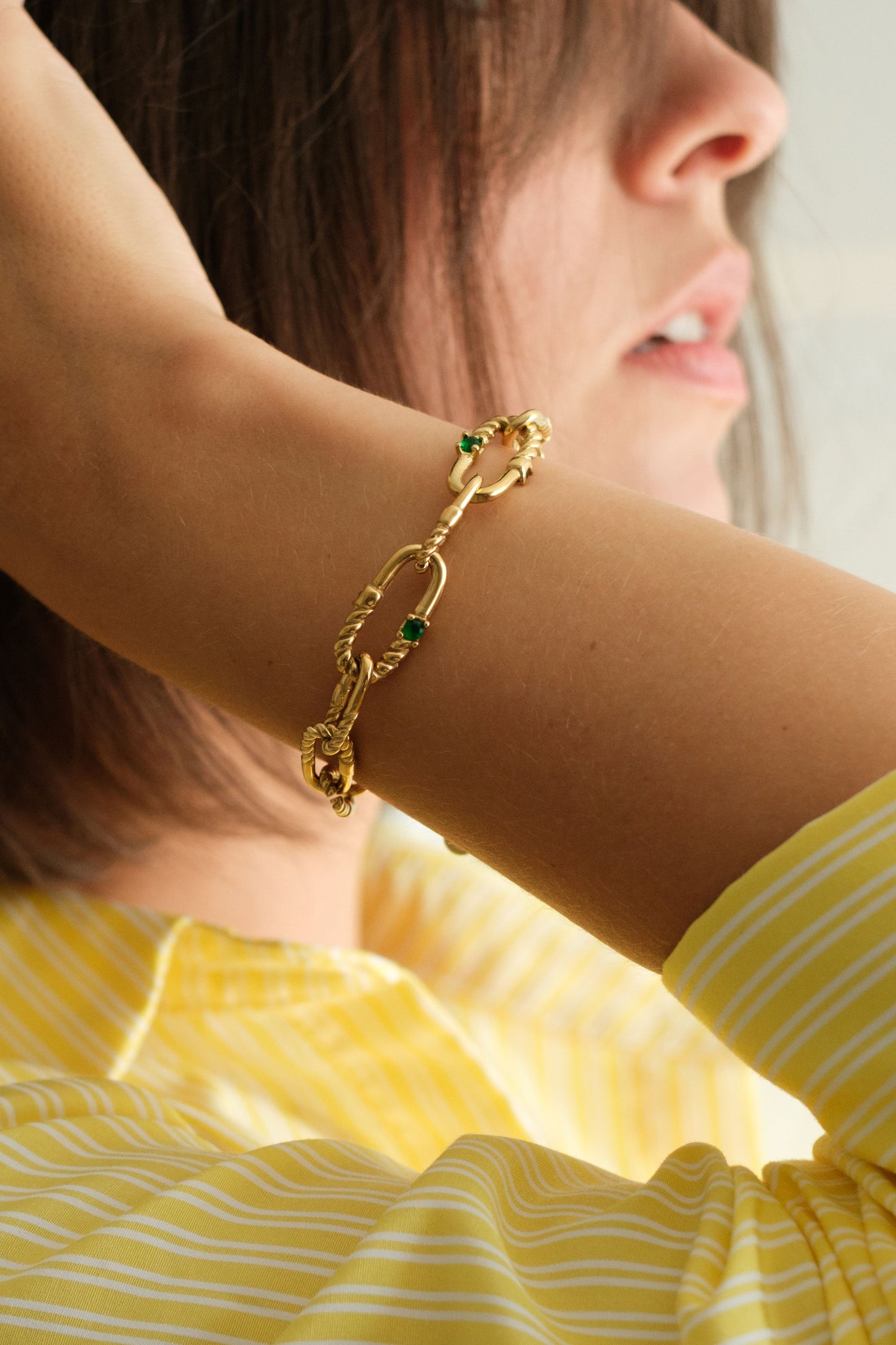 Emerald City 316L Stainless Steel Necklace + Bracelet Duo