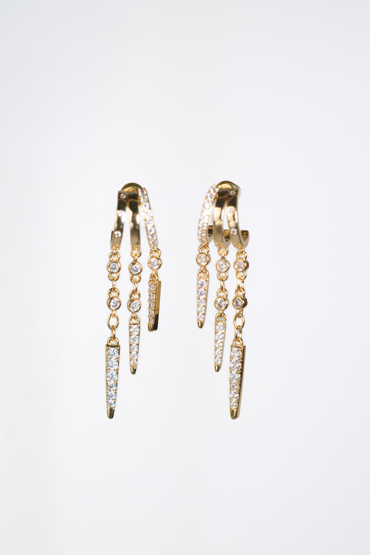 Pretender 316L Stainless Steel Stacked Huggie Earrings