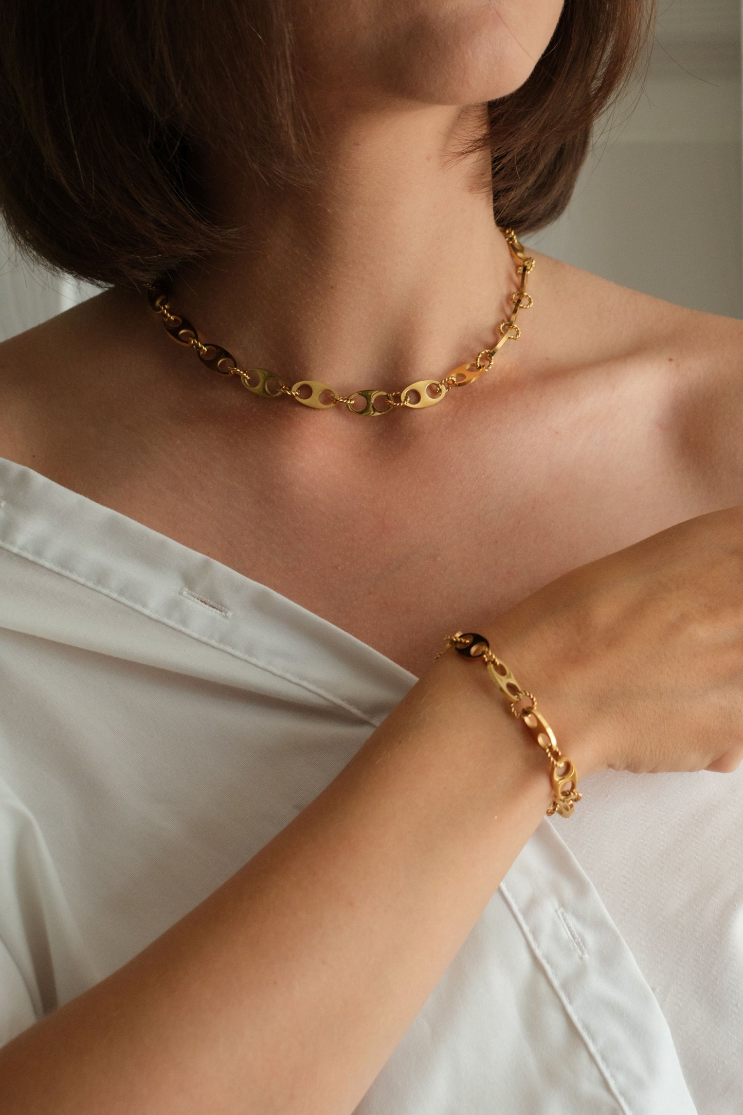 After Party 316L Stainless Steel Necklace + Bracelet Duo