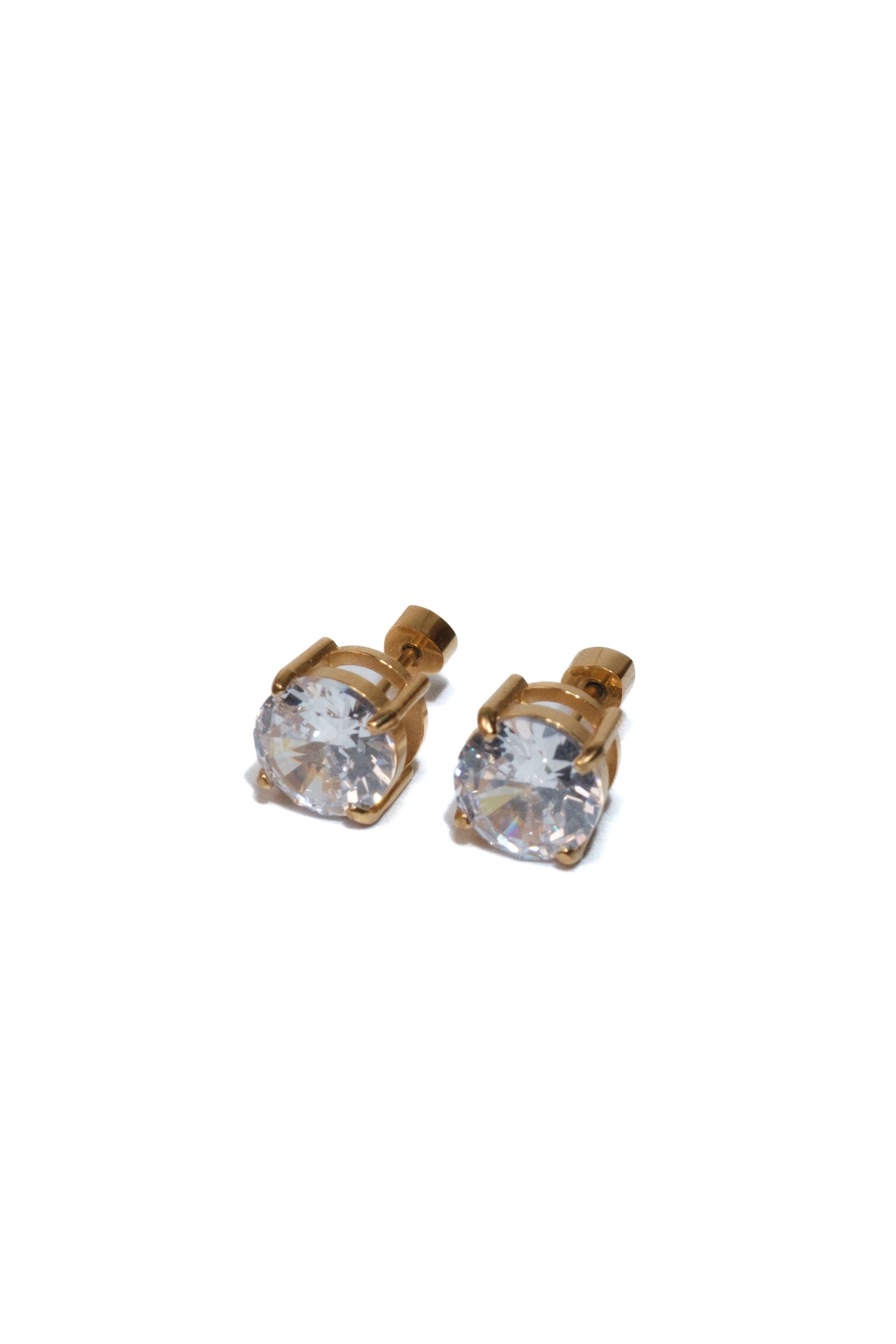 No Drama Flatback Stainless Steel Stud Earrings