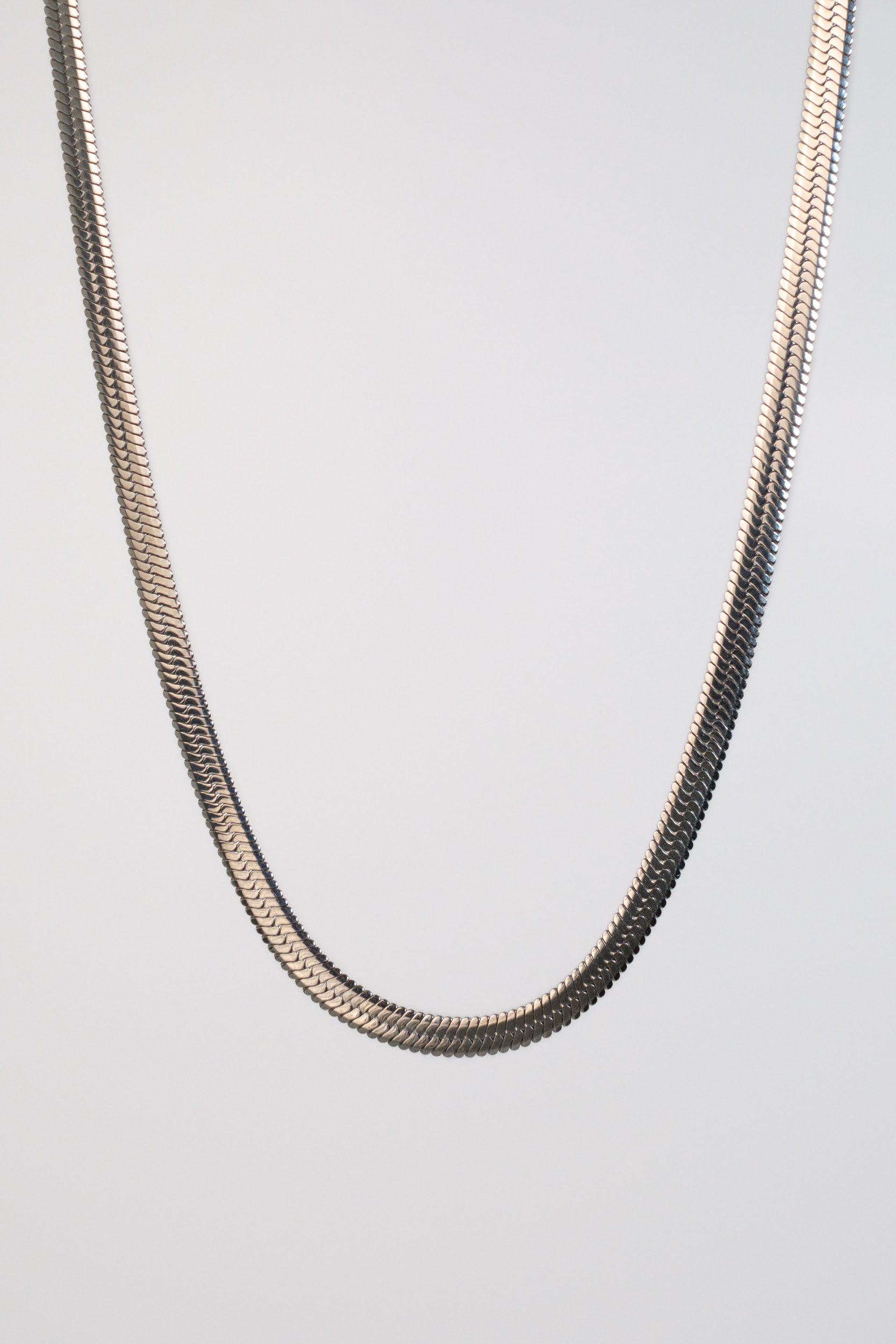 Luxe Layer Herringbone Stainless Steel Necklace
