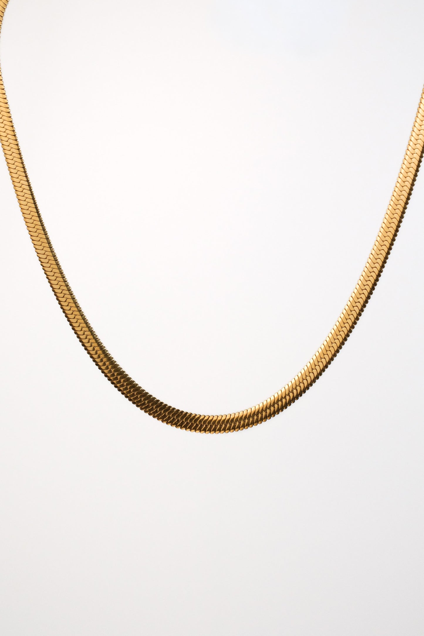 The Luxe Layer Herringbone 316L Stainless Steel Necklace