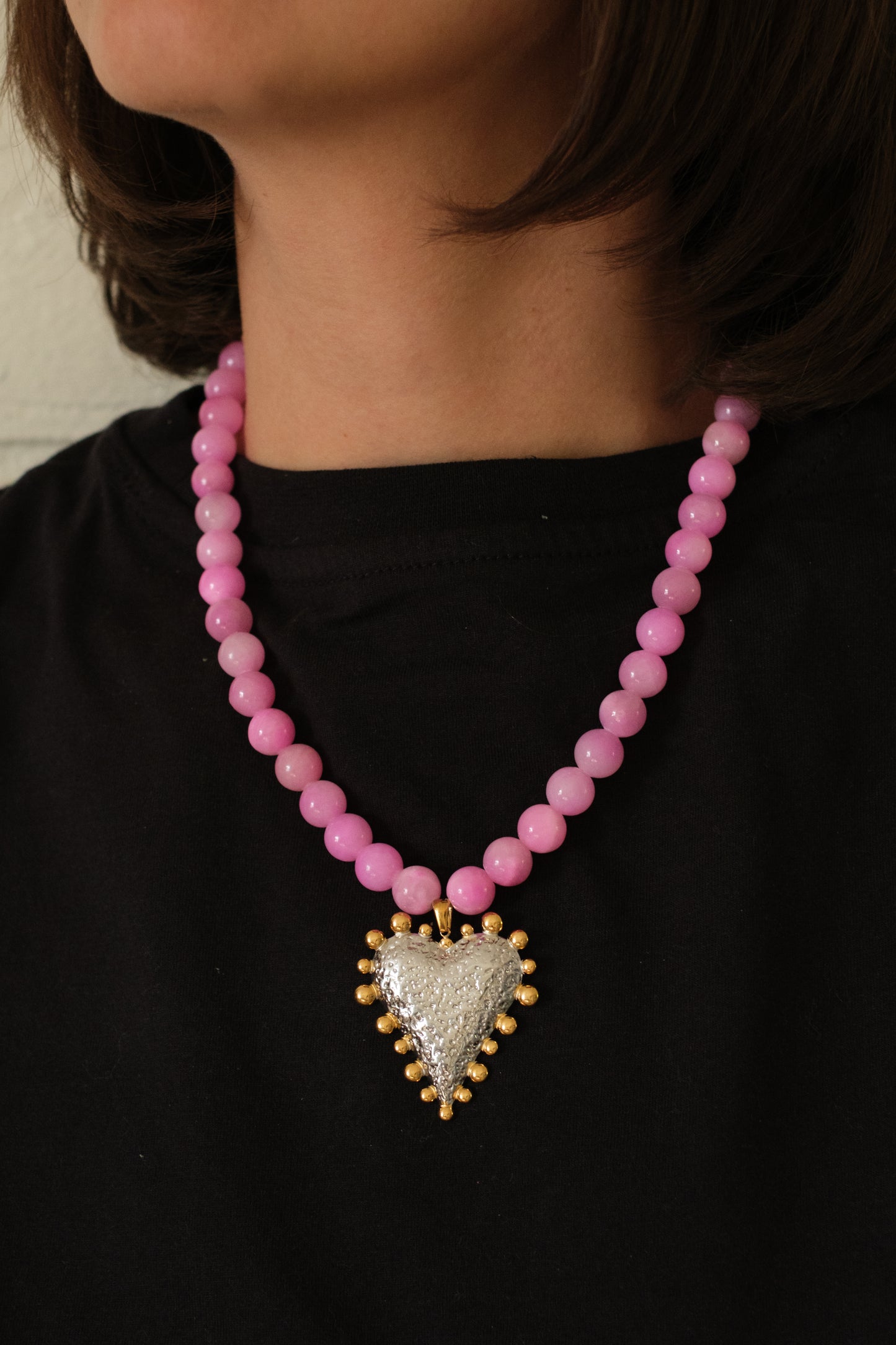 Dolce Heart Stone Natural Necklace