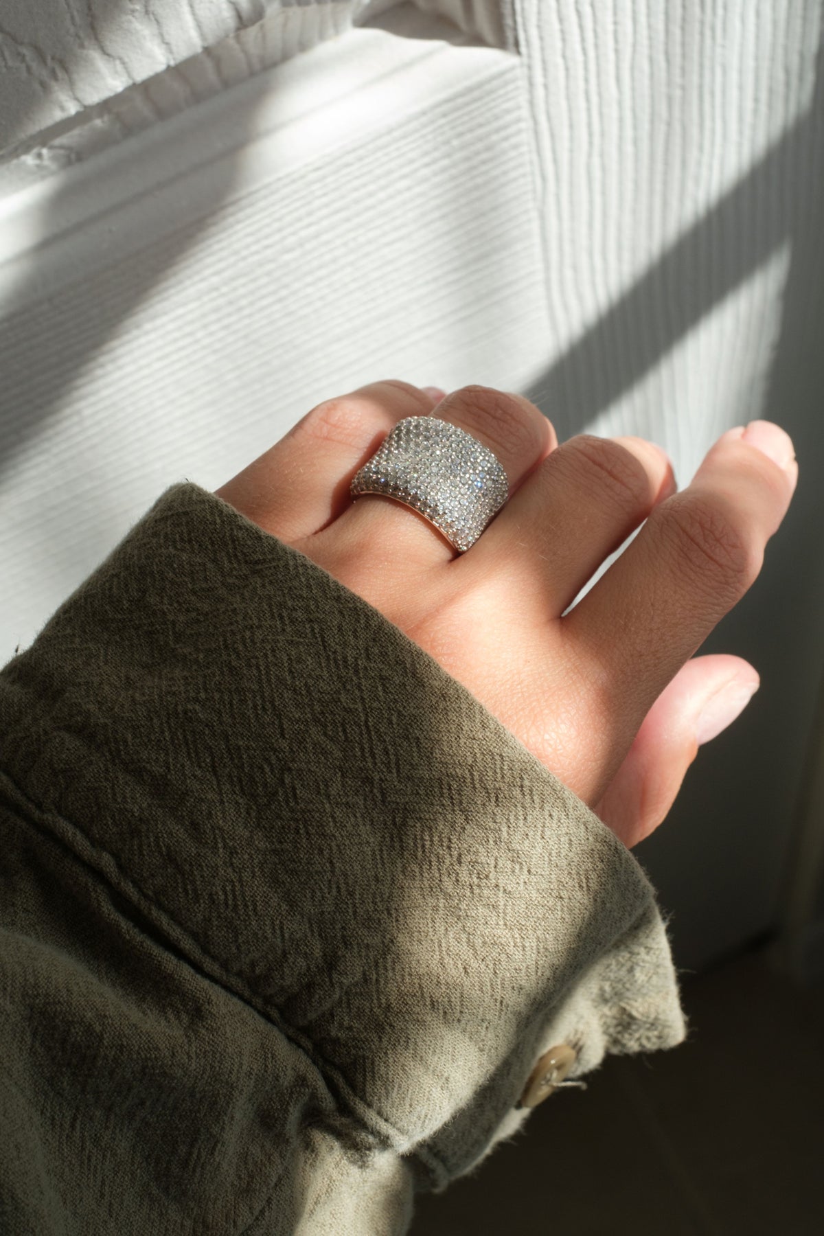 Celeste .925 Sterling Silver Wide-Band Ring
