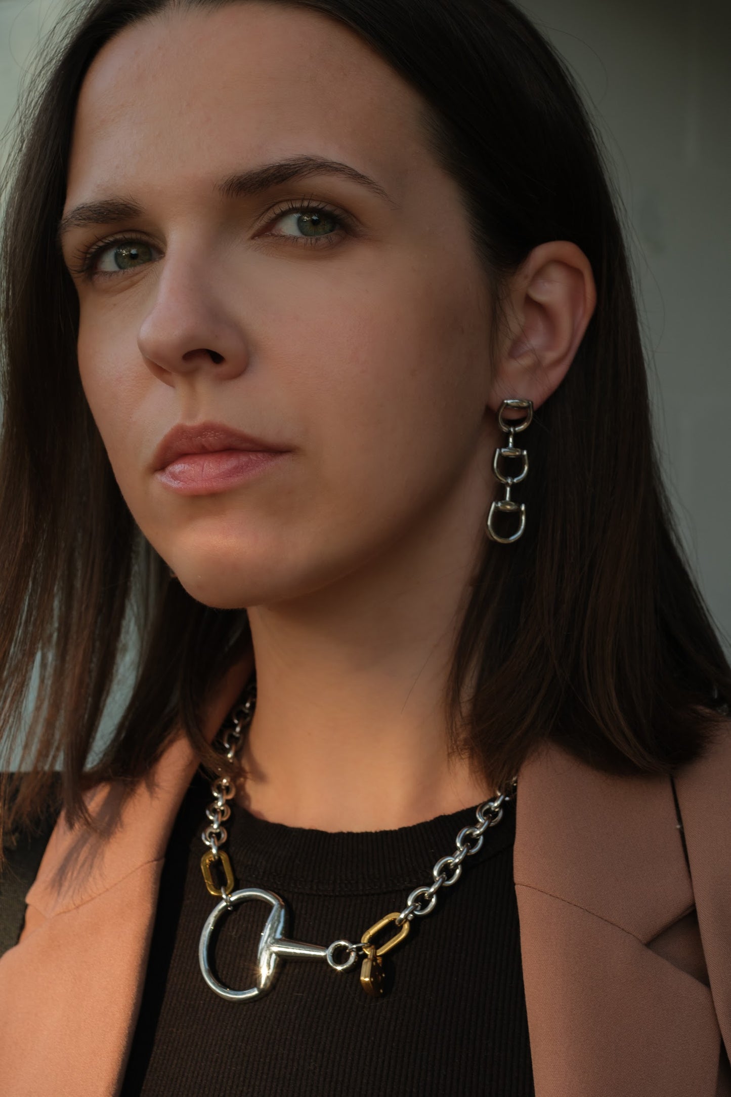 Fortuna Horse Bit 316L Stainless Steel Statement Necklace