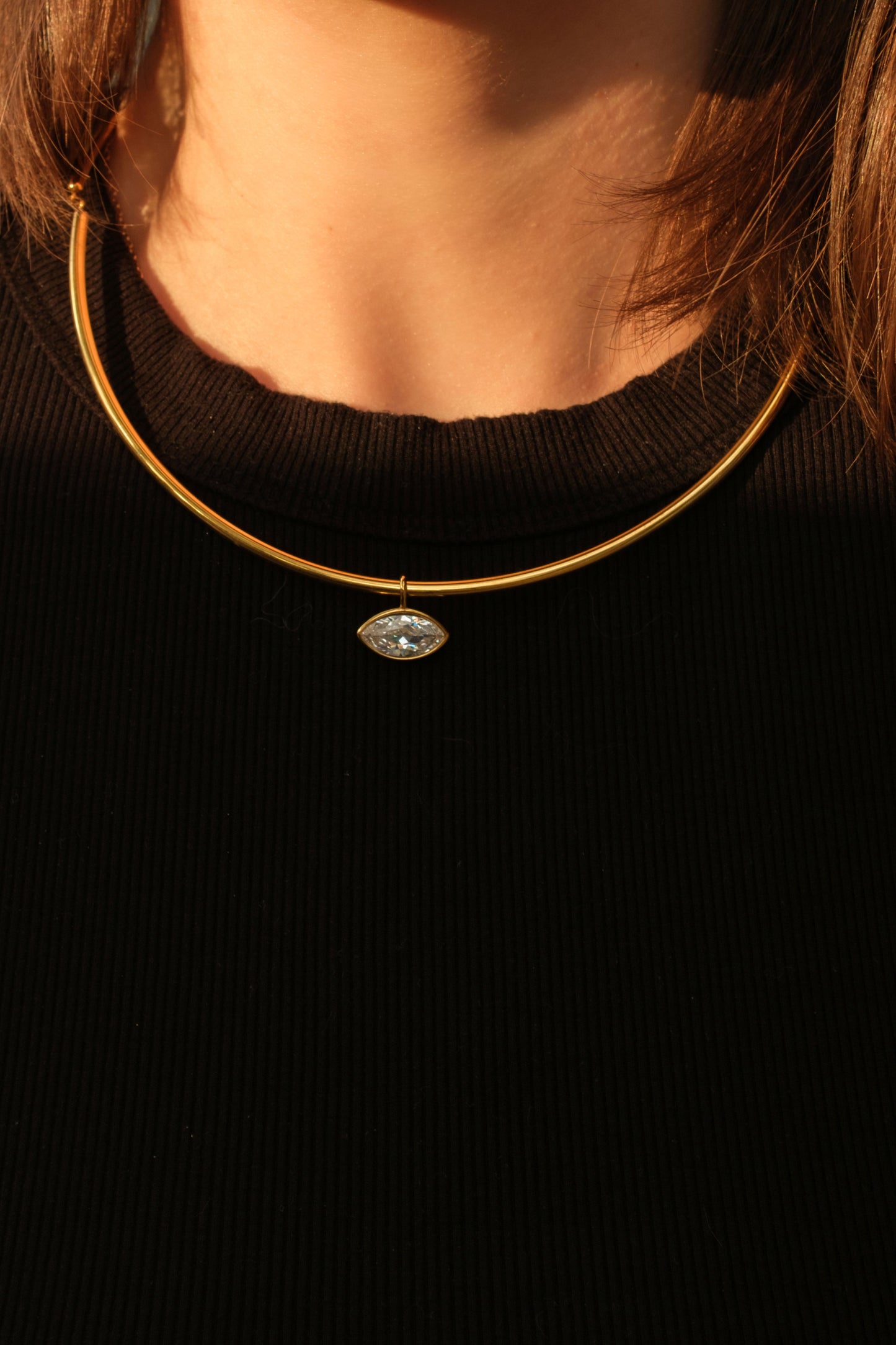 Center of Attention East West Bezel 316L Stainless Steel Necklace