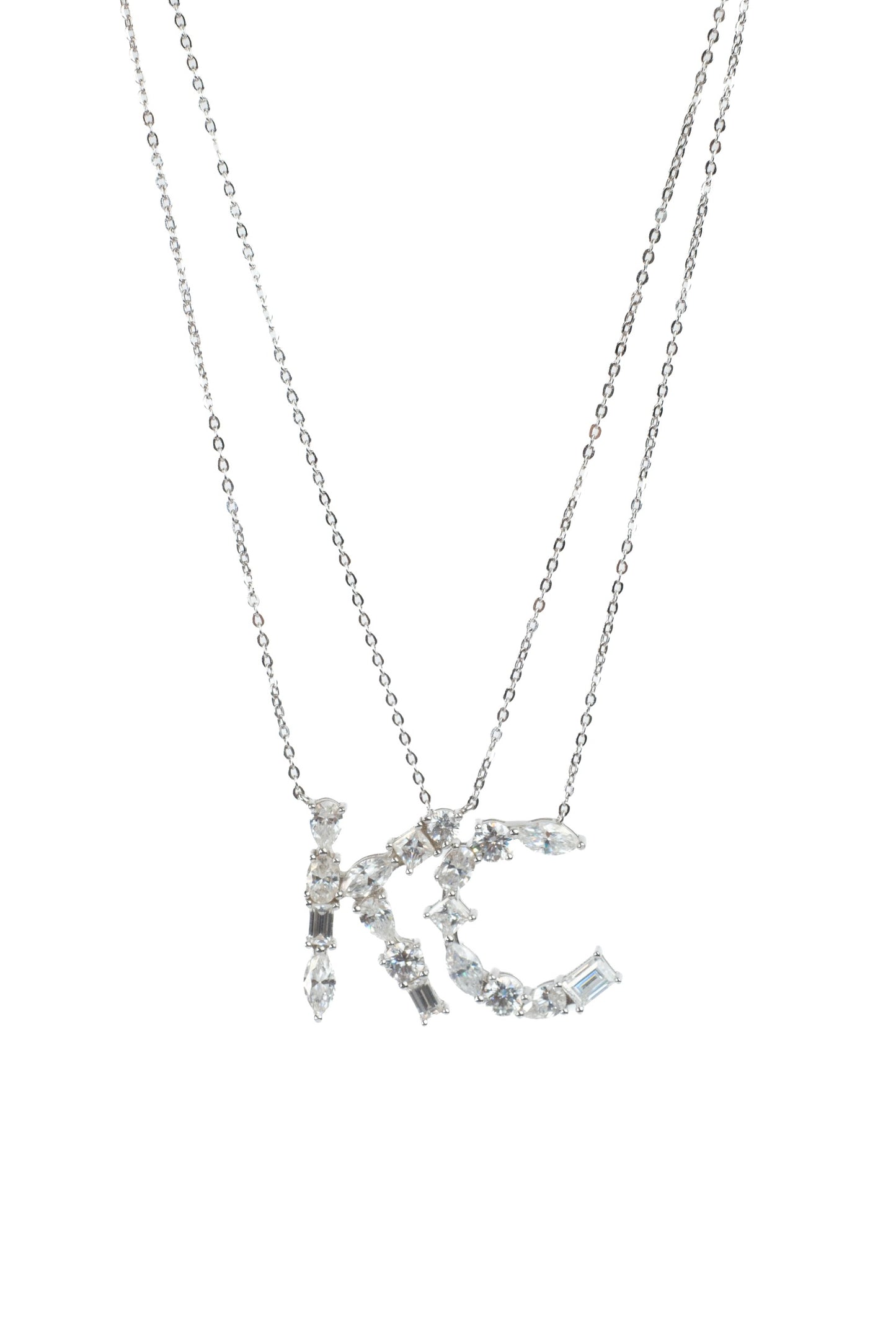 The Signature Initial .925 Sterling Silver Moissanite Necklace