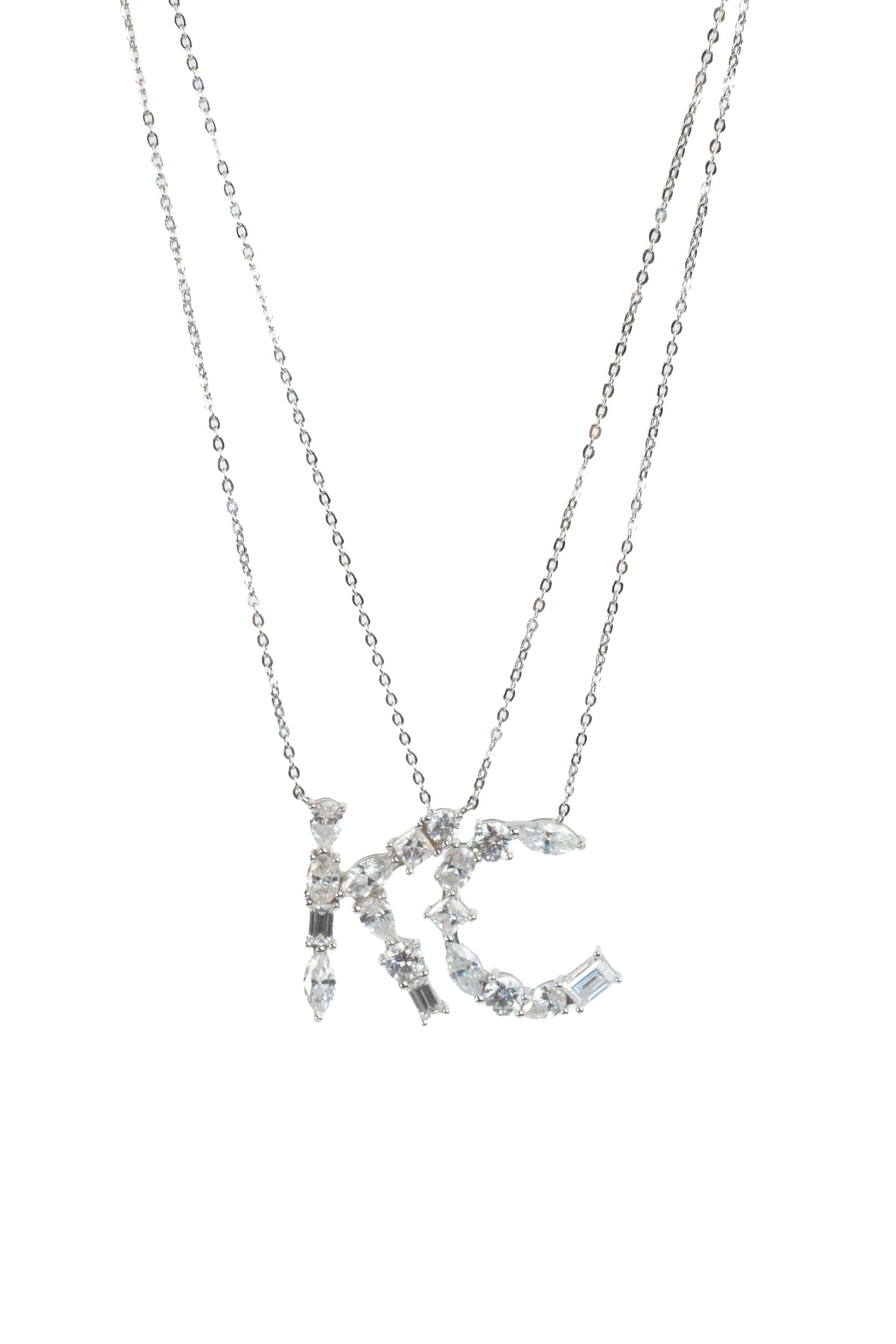 Signature Initial .925 Sterling Moissanite Necklace