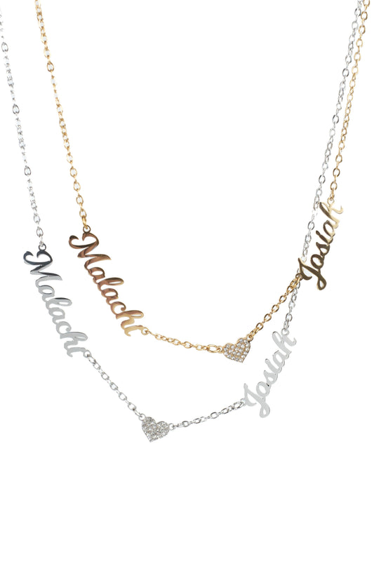 Her World Personalized  316L Stainless Steel Name Necklace