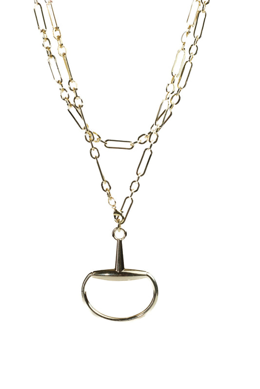 A Bit of Power XL 316L Stainless Steel Horse Bit Necklace