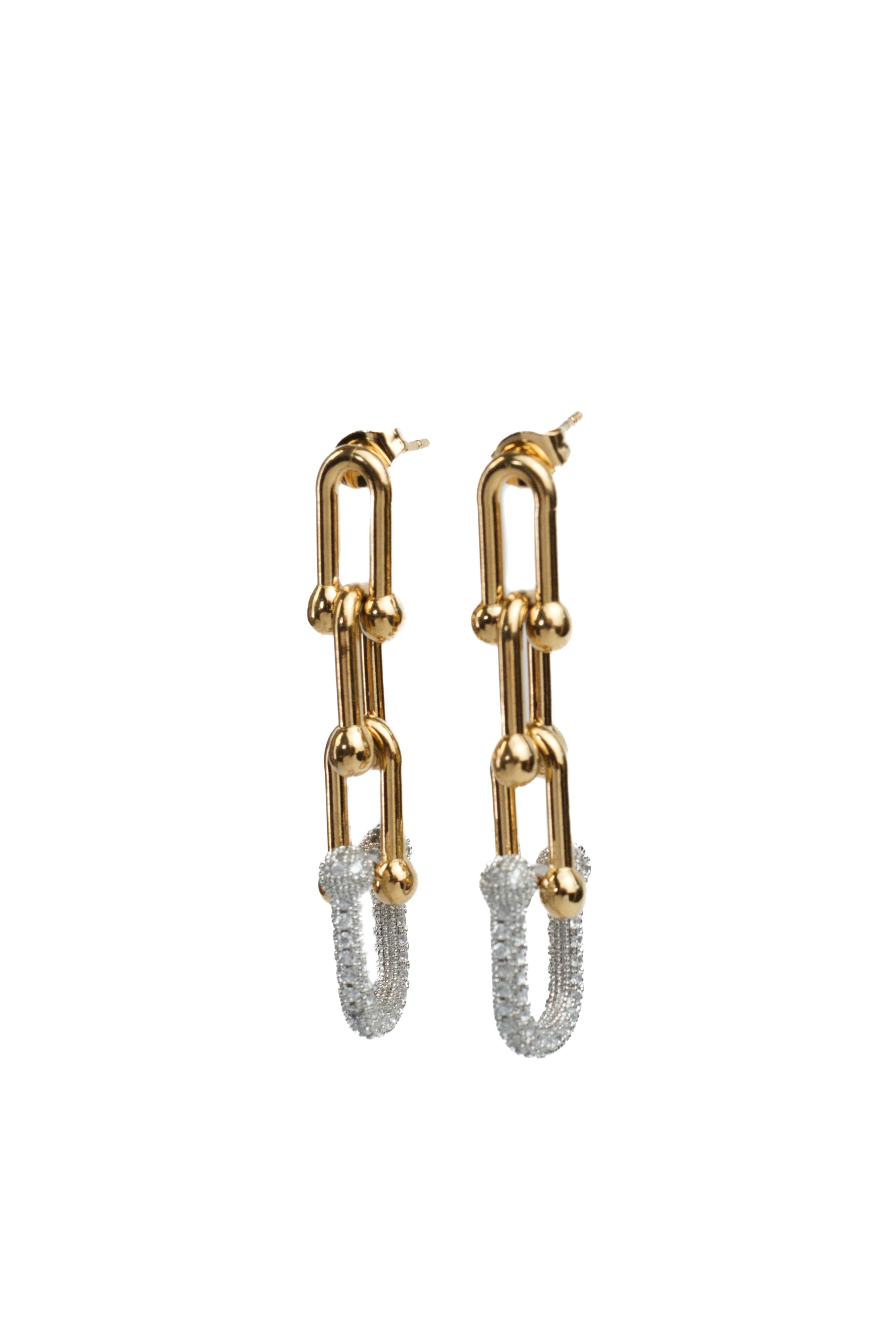 Linked + Loaded Stainless Steel Earrings