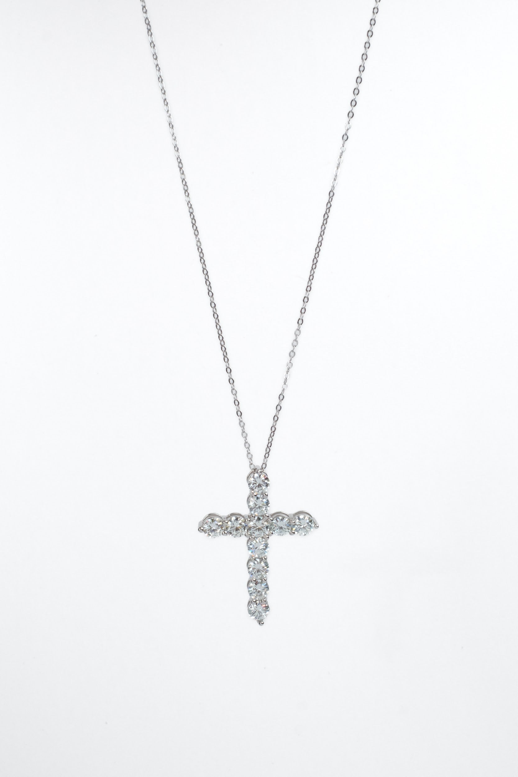 Margot 5.5 Carat Moissanite .925 Sterling Cross Necklace