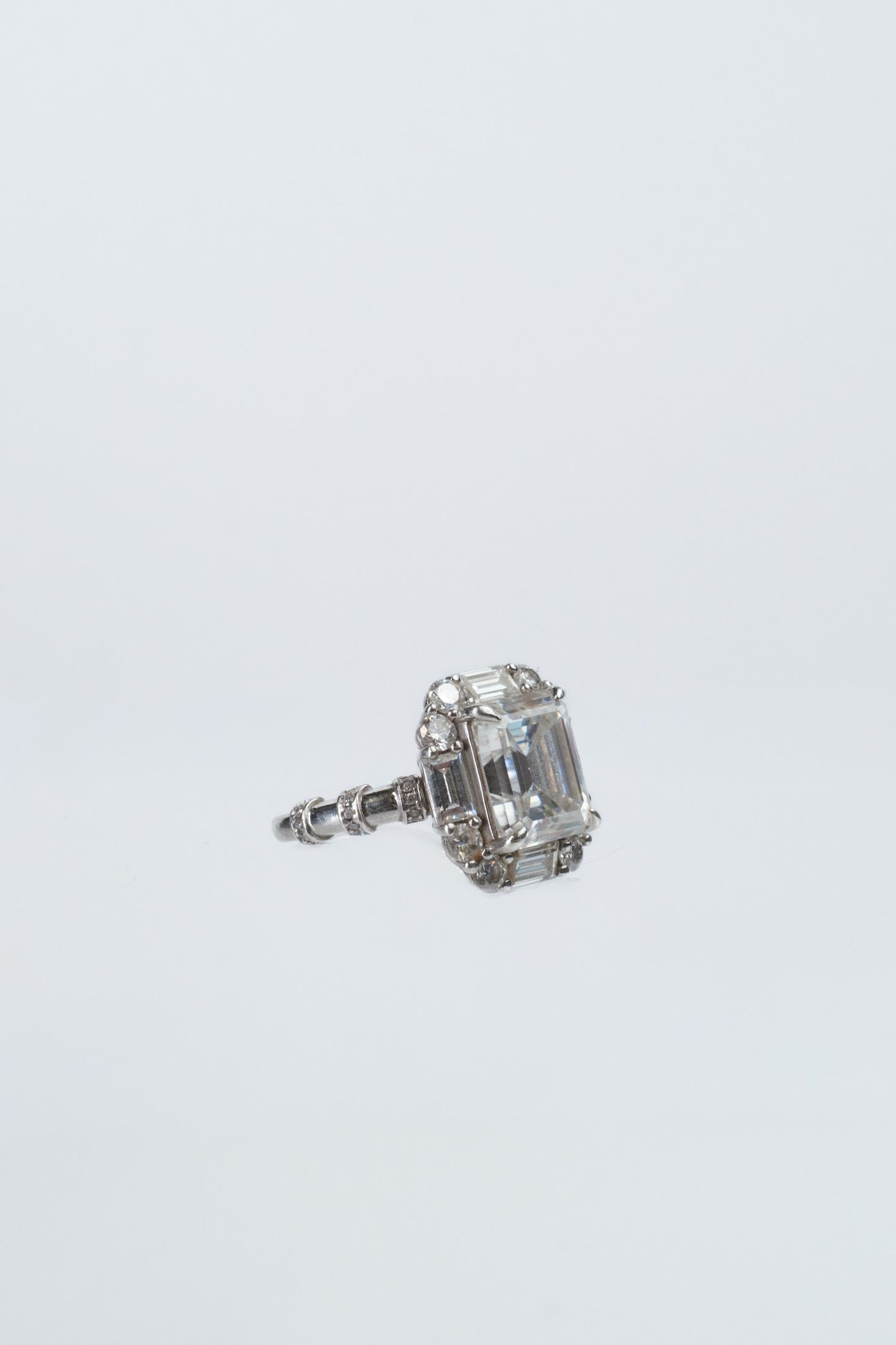 The Coronation 6 Carat .925 Sterling Silver Moissanite Ring