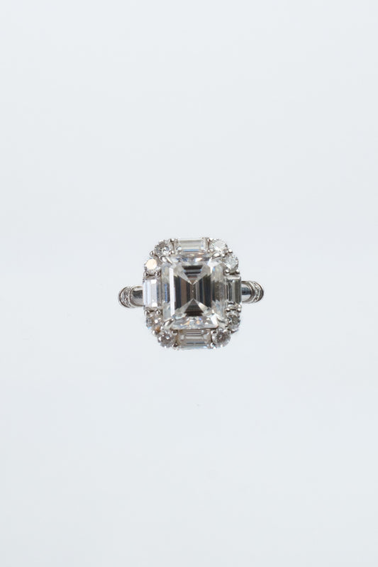 The Coronation 6 Carat .925 Sterling Silver Moissanite Ring