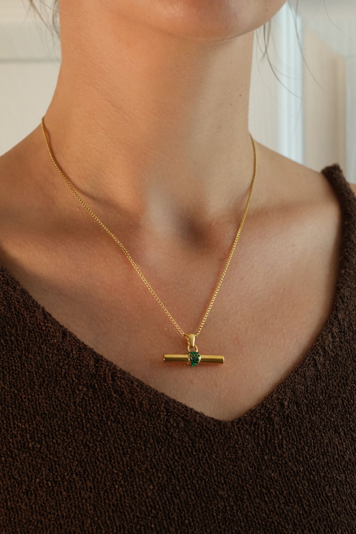 Editor's Pick T-Bar 316L Stainless Steel Necklace