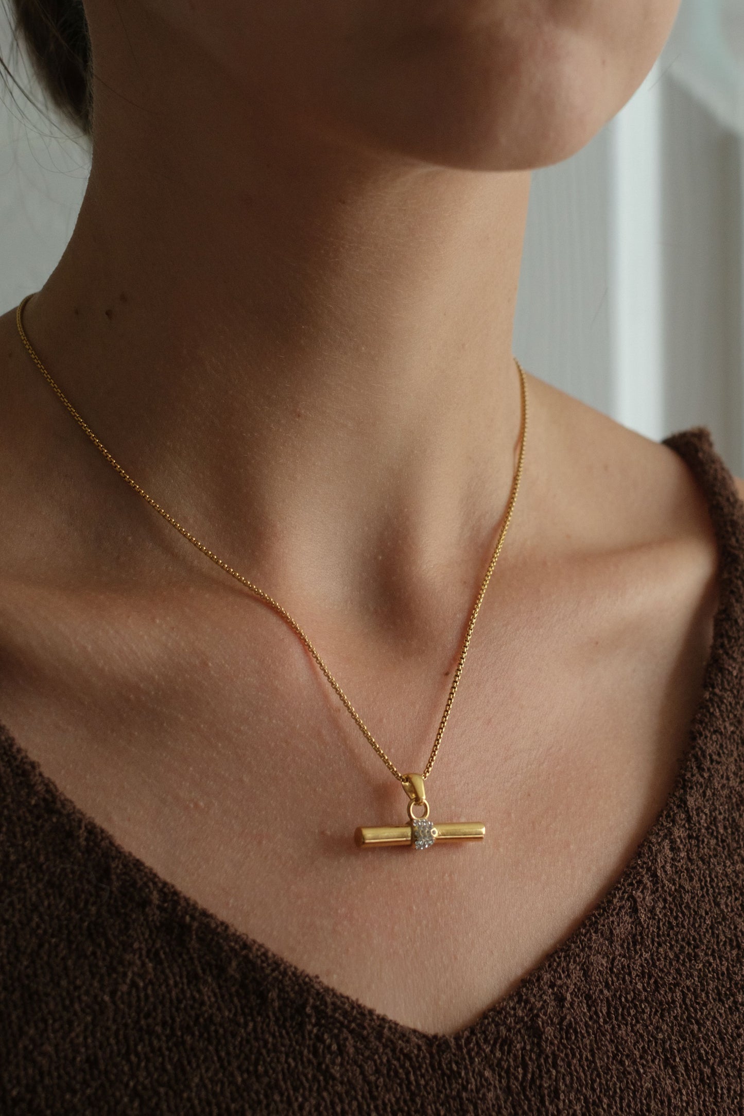 Editor's Pick T-Bar 316L Stainless Steel Necklace