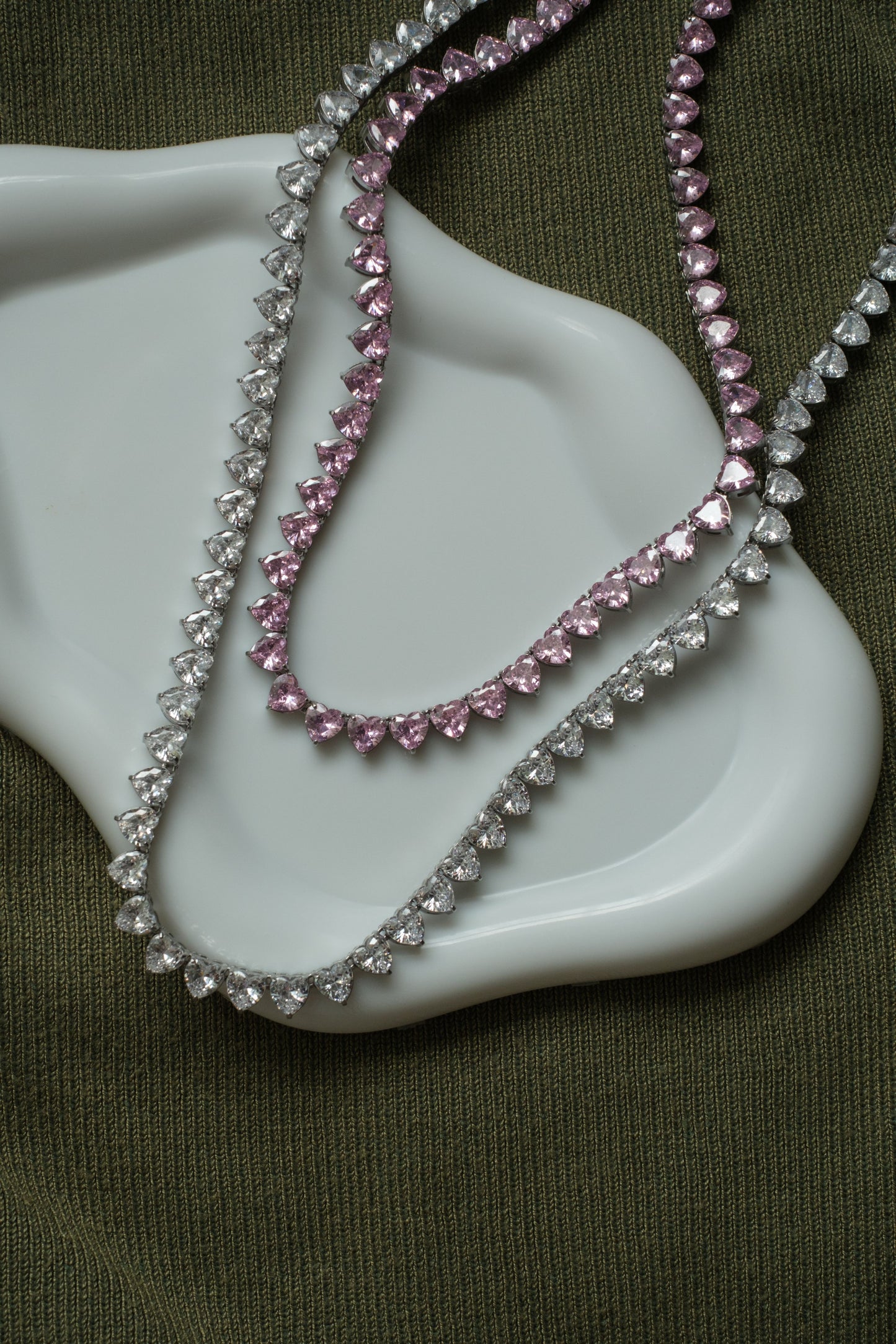 Heart Odette 5MM 16L Stainless Steel Necklace + Bracelet Duo