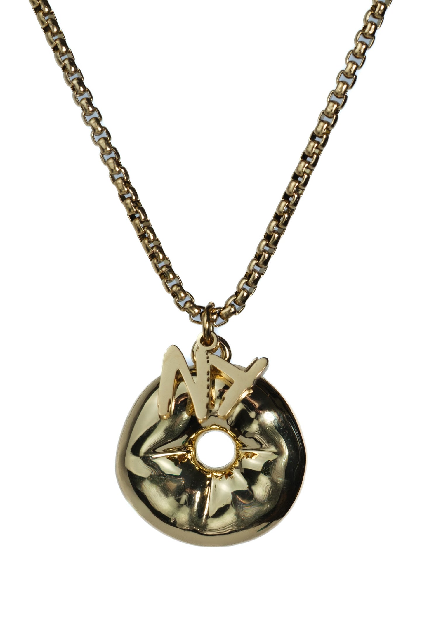Goldberg's Famous 316L Stainless Steel Bagel Necklace