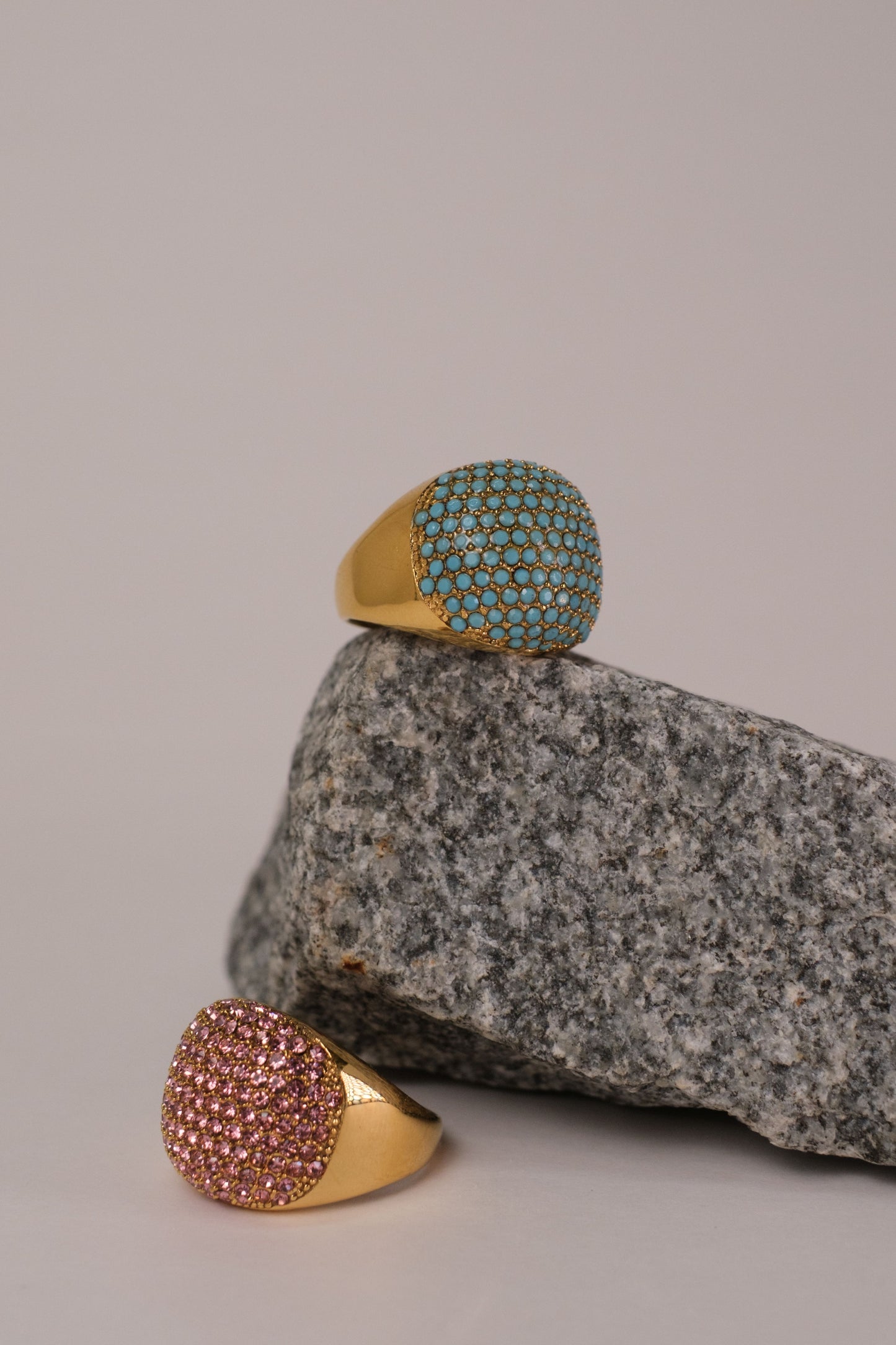 Lux Pavé Statement 316L Stainless Steel Ring